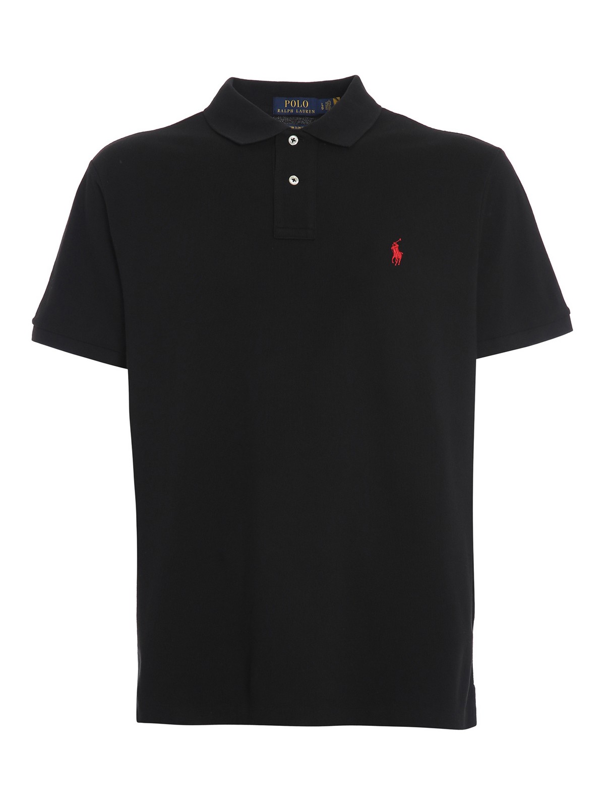 Polo Ralph Lauren Kids' Logo Embroidery Polo In Black