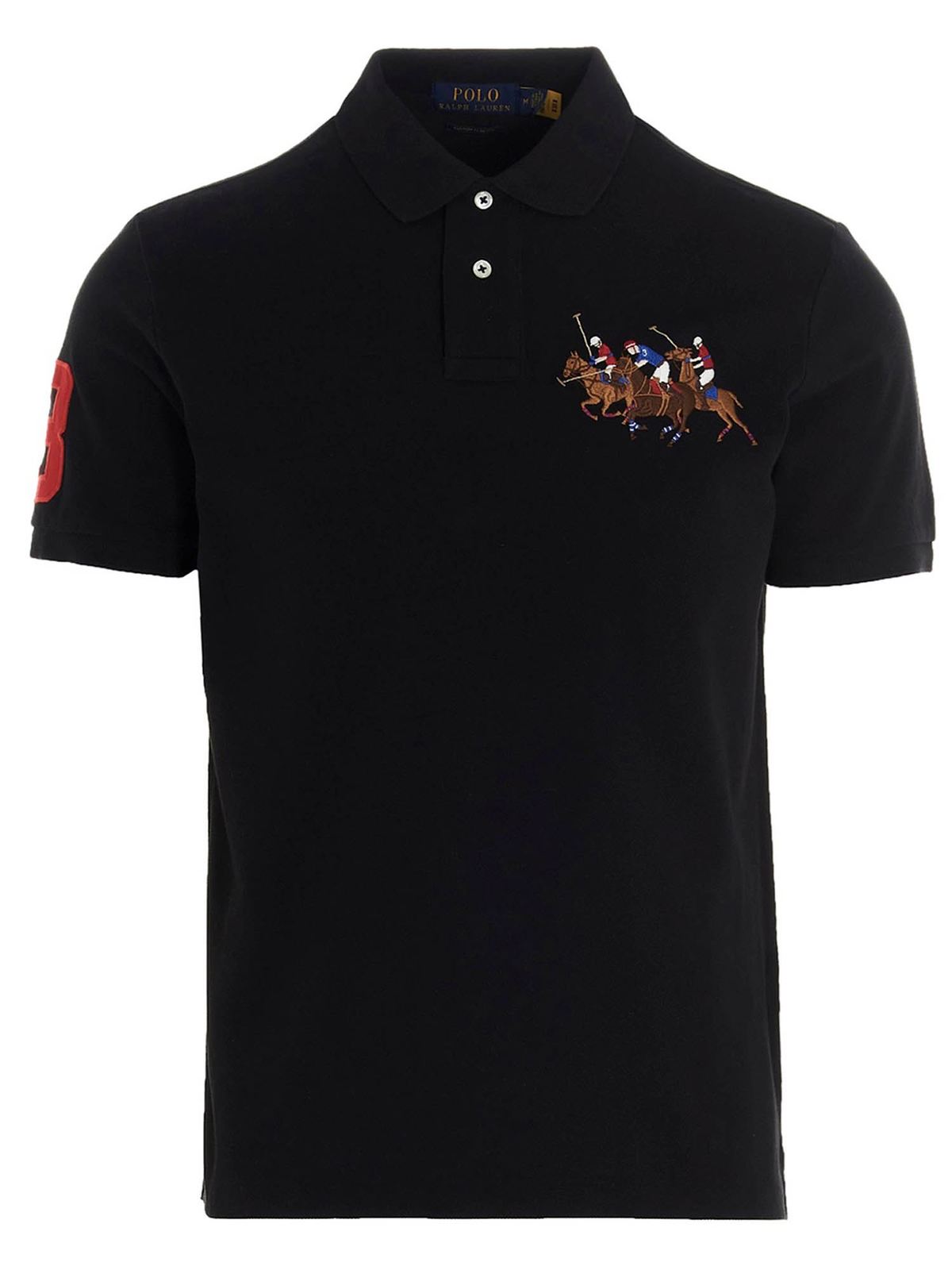 Polo Ralph Lauren Triple-Pony polo shirt in black - Men