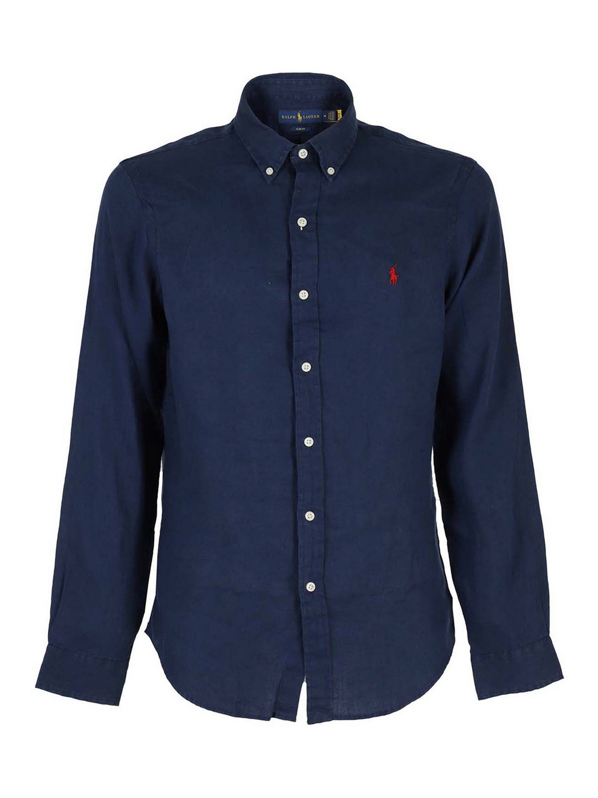 Polo Ralph Lauren Linen Shirt In Dark Blue