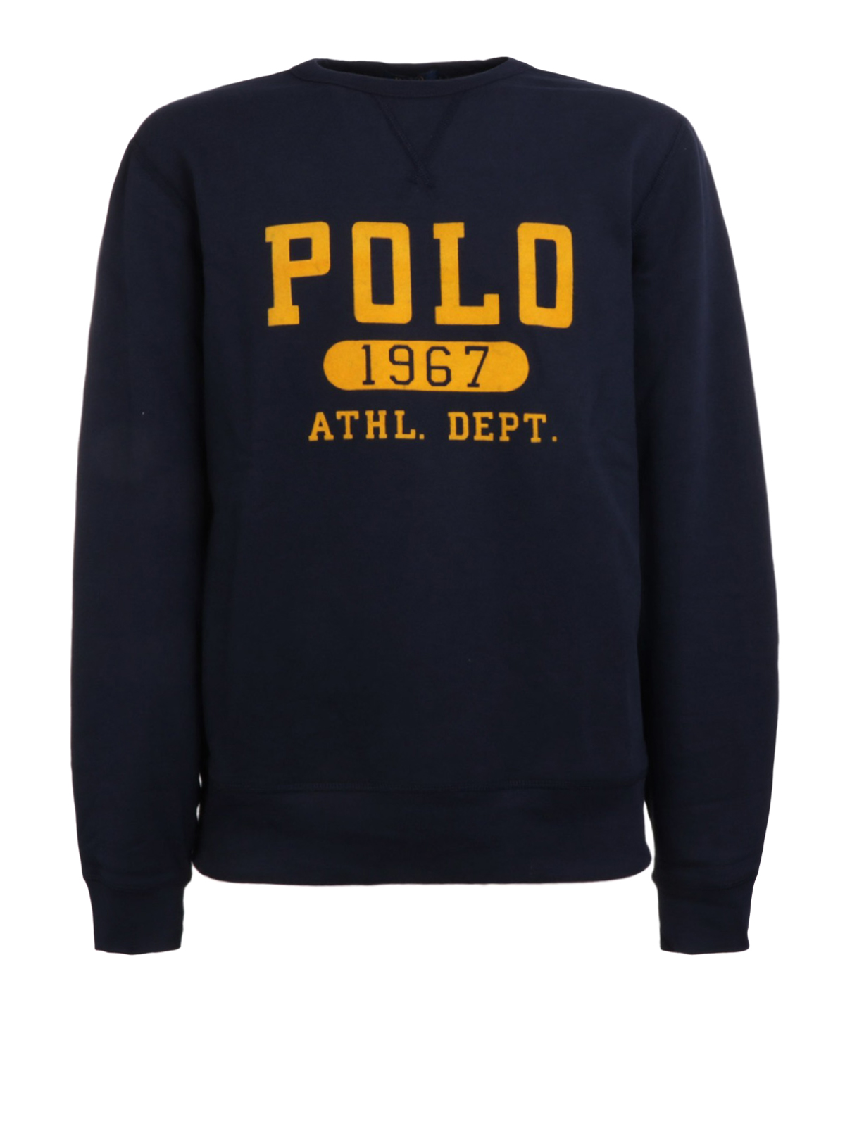 Polo Ralph Lauren Flock Logo Sweatshirt In Blue