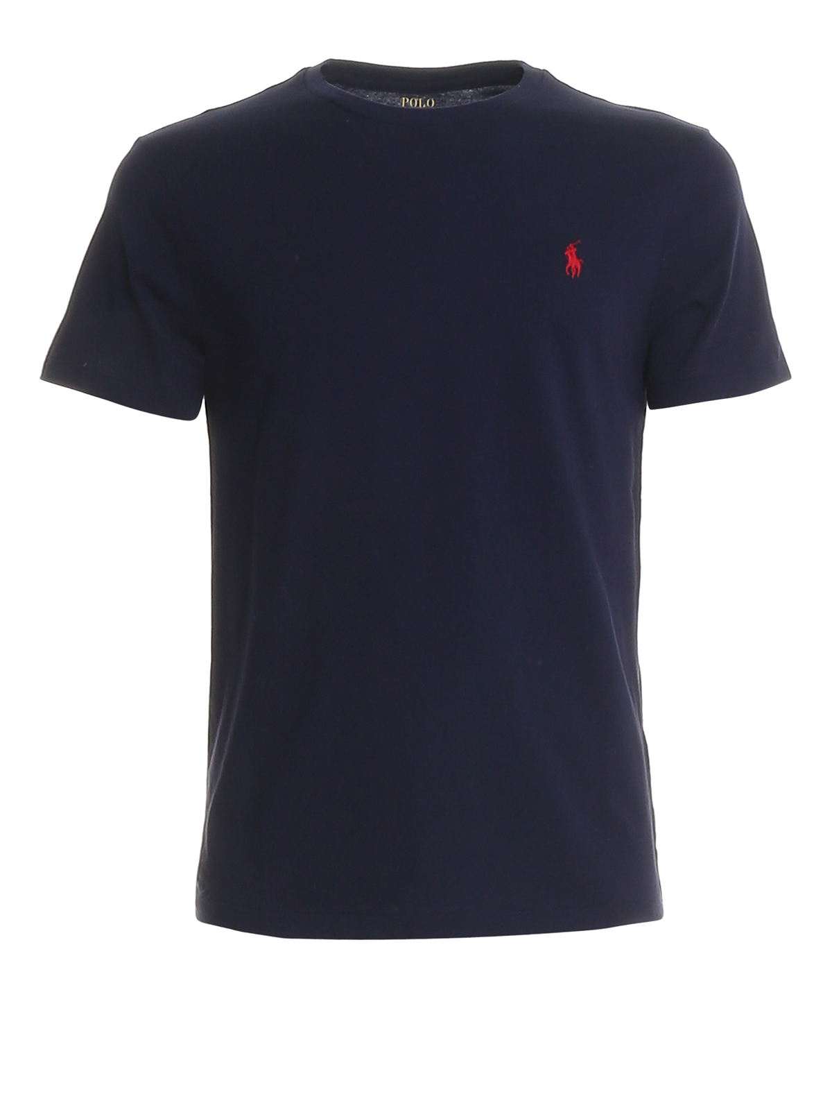 Polo Ralph Lauren Jersey T-shirt With Embroidered Logo In Blue