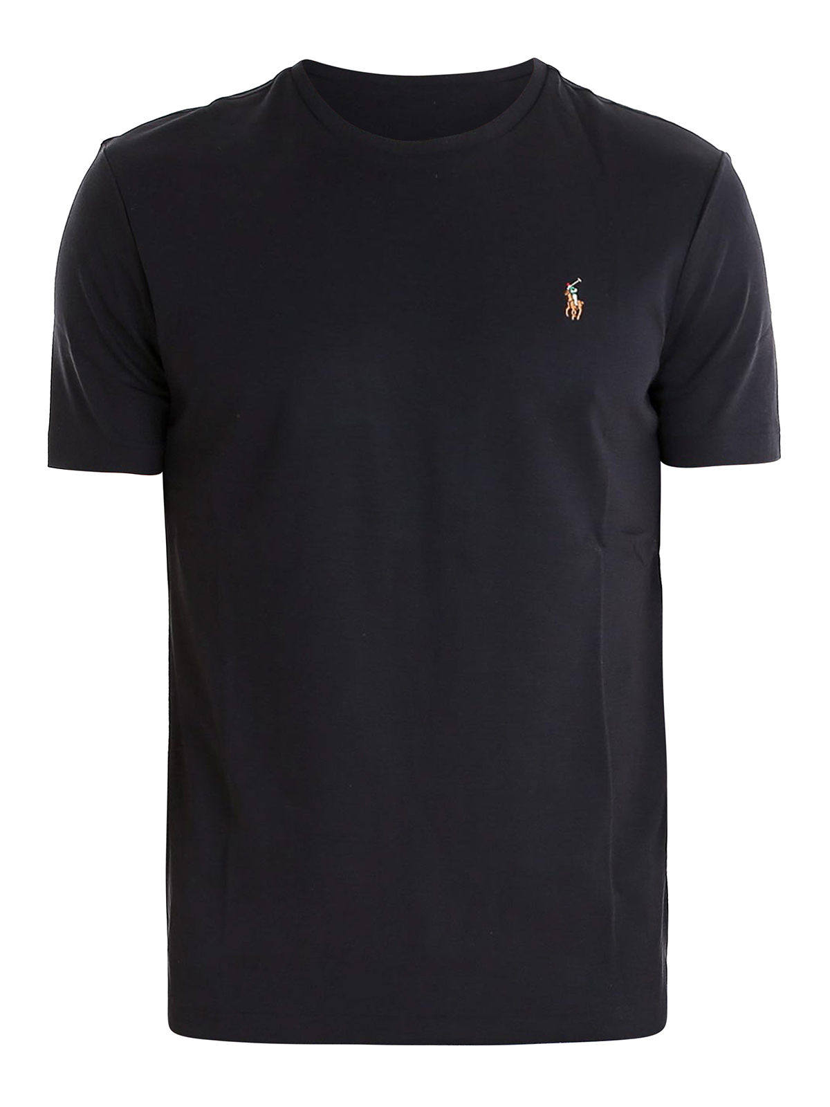 Polo Ralph Lauren Logo Embroidery T-shirt In Black