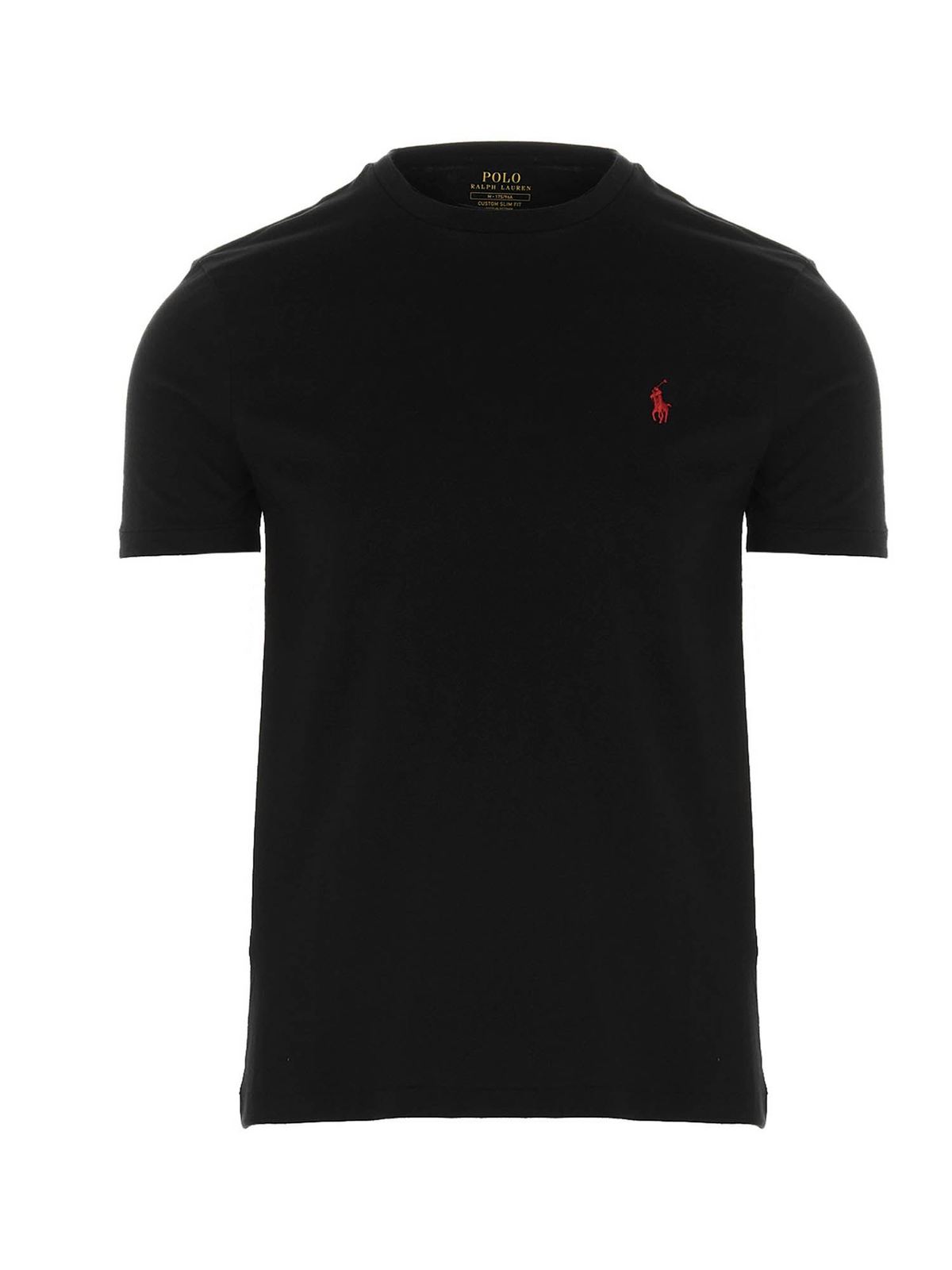 par Studiet jernbane T-shirts Polo Ralph Lauren - Red logo t-shirt in black - 680785001