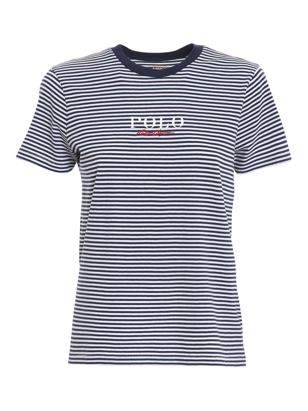 Polo Ralph Lauren T Shirt Gestreift Blau Damen 211838119001