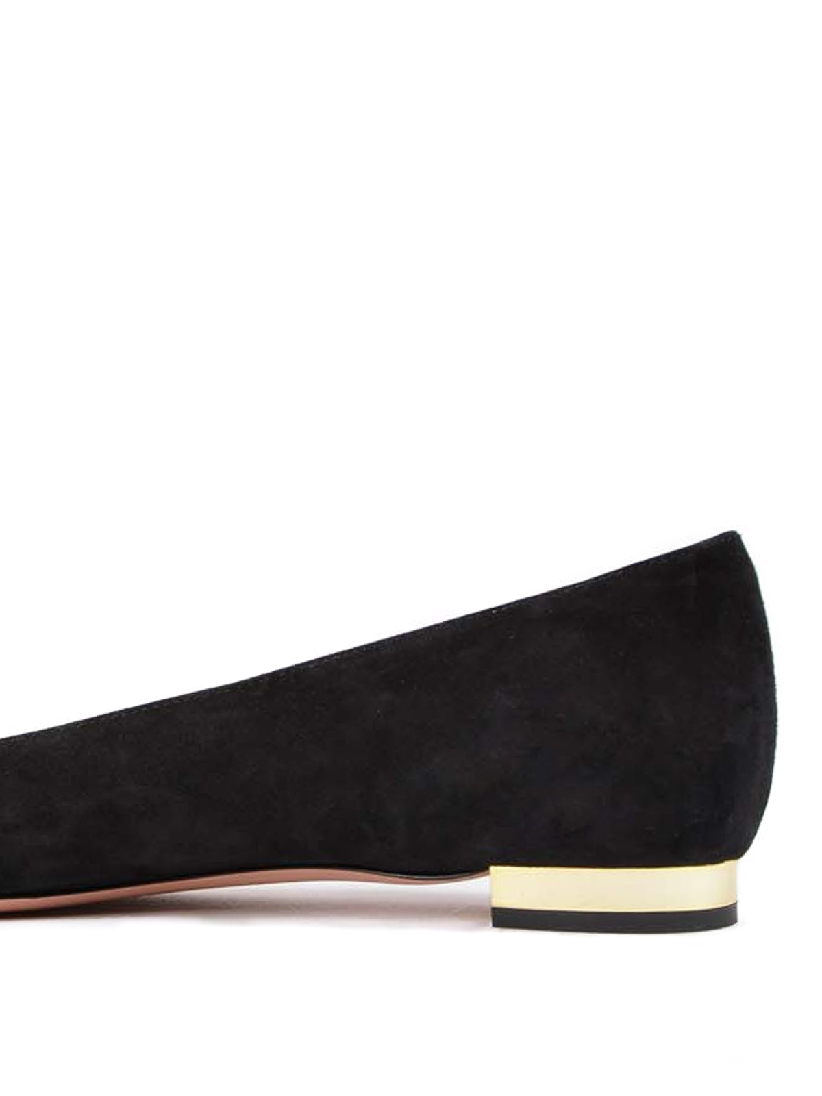 Flat shoes Aquazzura - Powder Puff flats - PWPFLAA0SUEBLACK