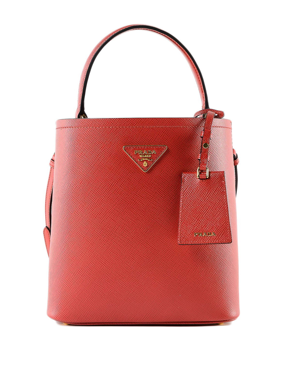 Bucket bags Prada - Red saffiano leather bucket bag - 1BA2122ERXCF5