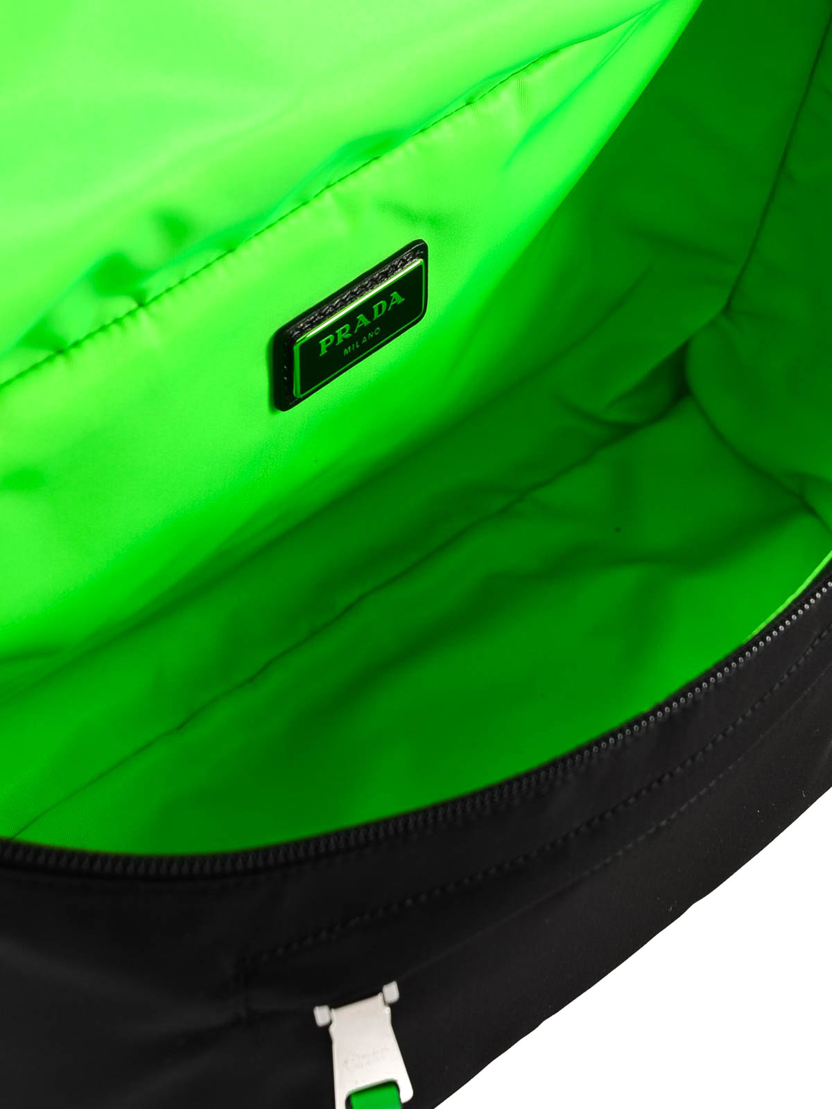 Prada Lime Green Nylon Shoulder Bag