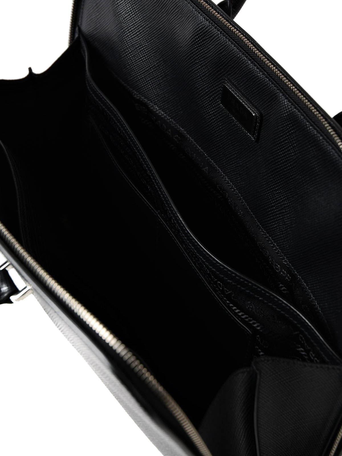 Laptop bags & briefcases Prada - Black saffiano leather briefcase -  2VN0062FAD002