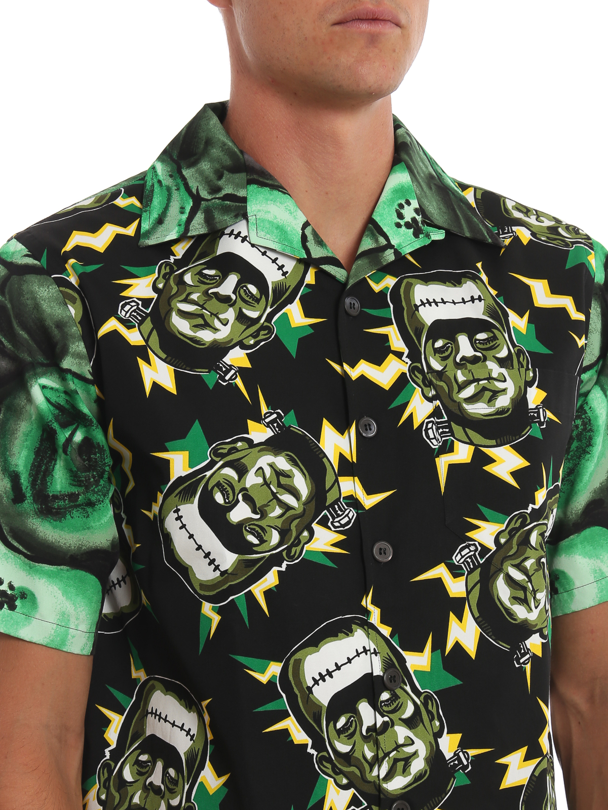 Shirts Prada - Frankenstein cotton bowling shirt - UCS3391U4VJ64
