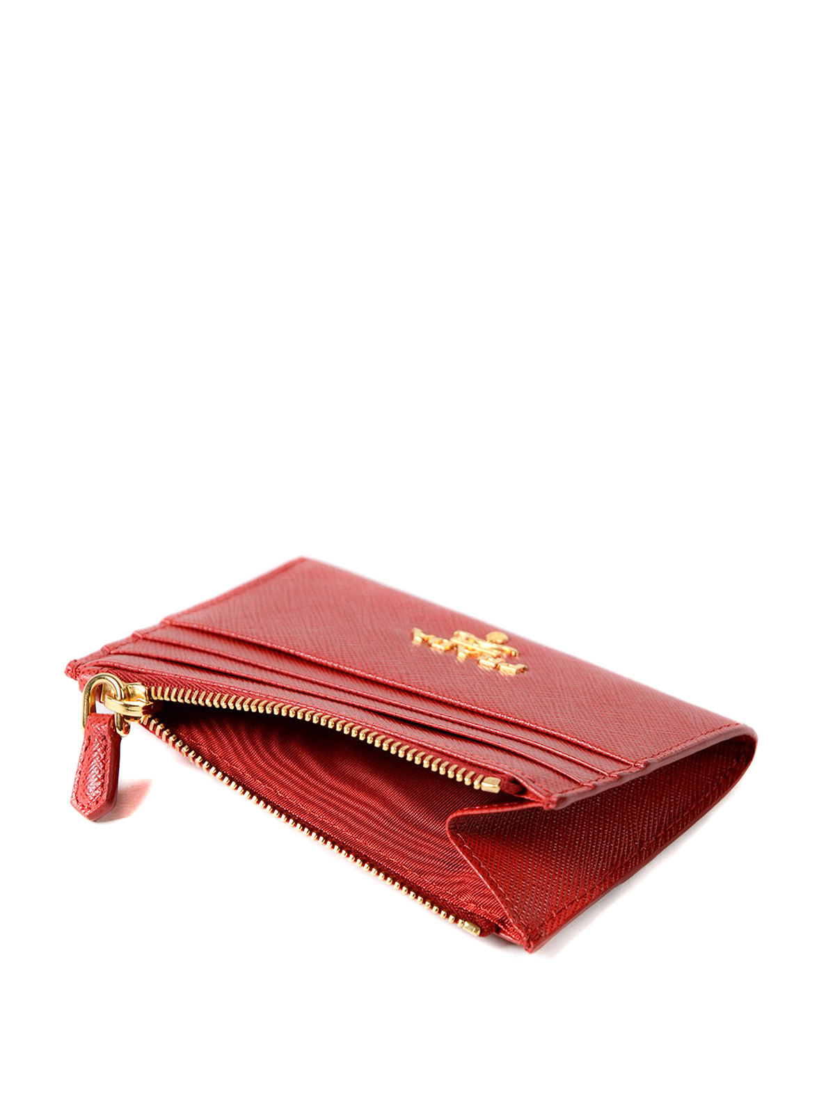 Prada Red Leather Card Holder