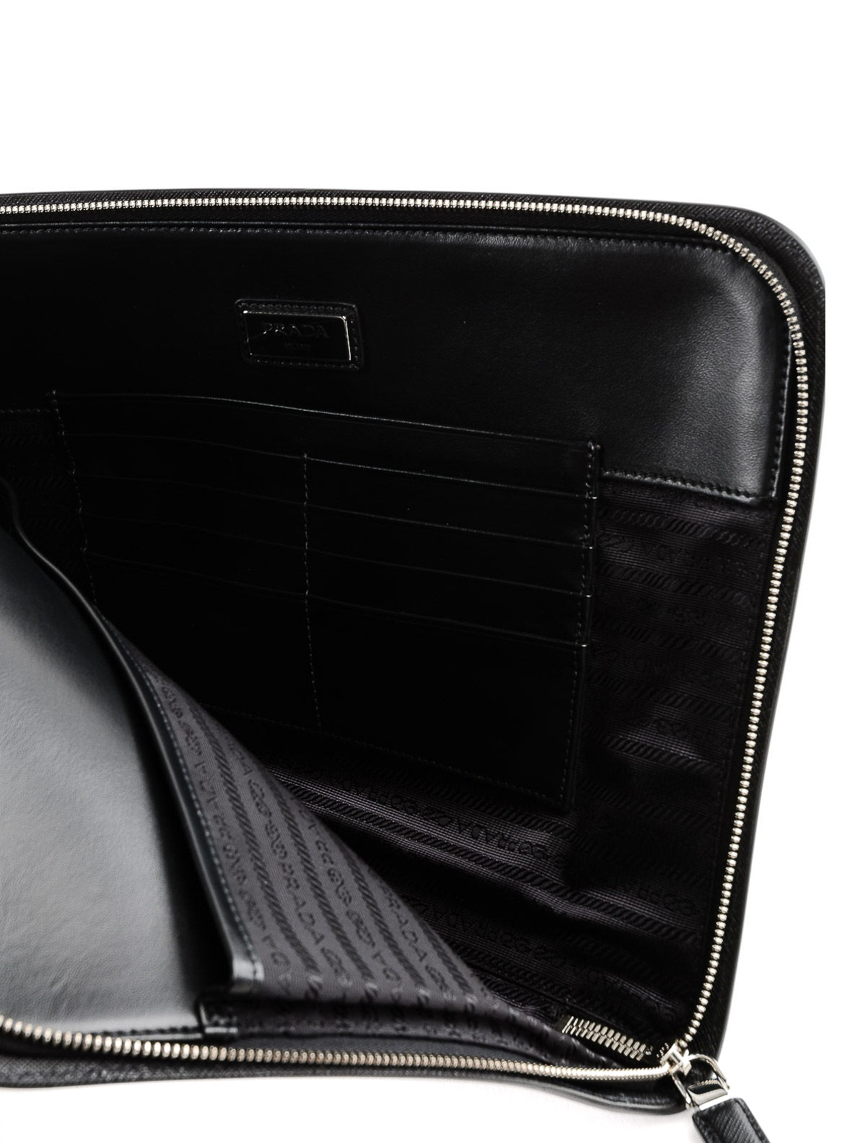 PRADA Navy Saffiano Leather Briefcase Laptop Bag