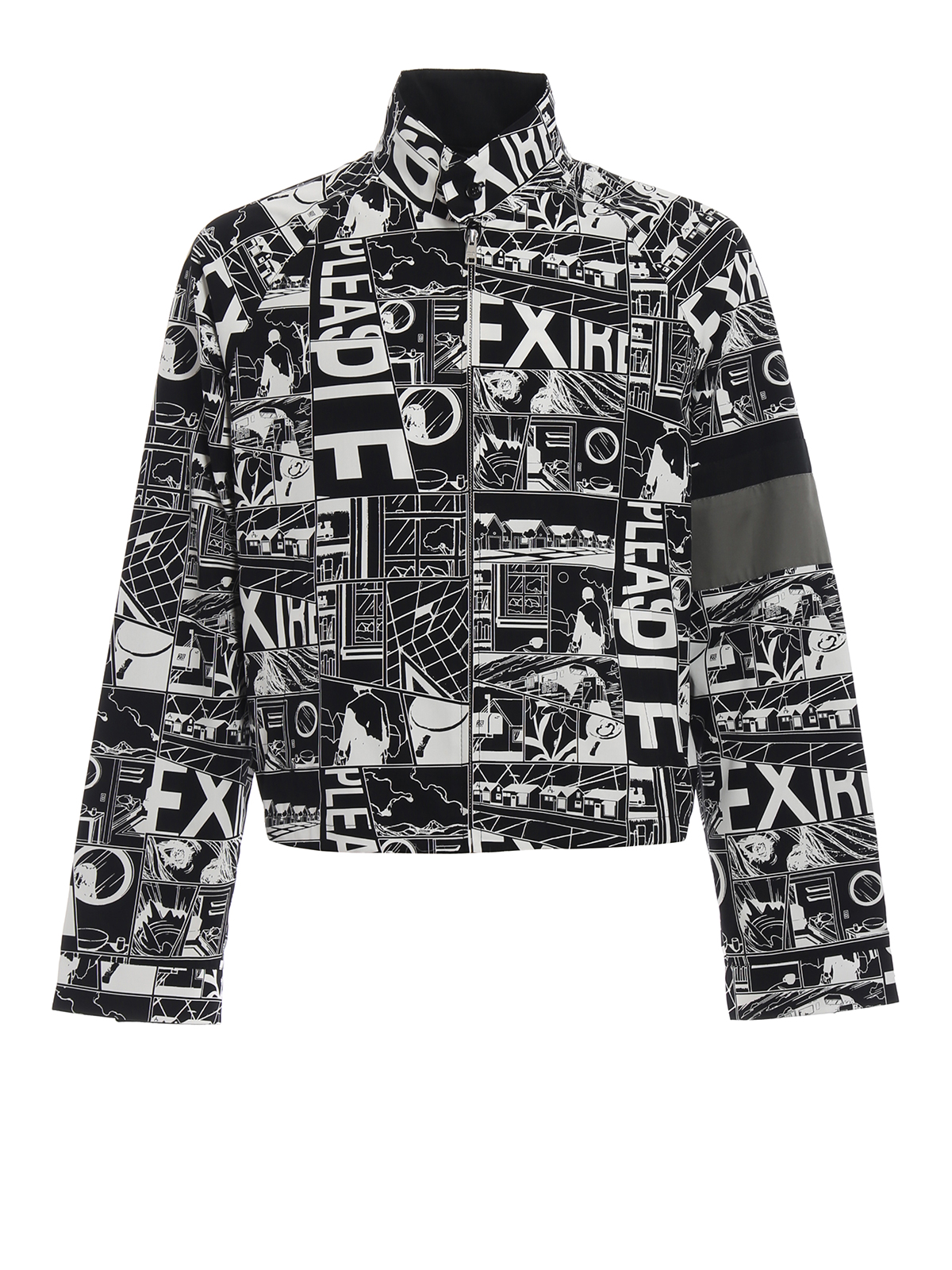 Prada Comics print cotton blouson - Black - Men