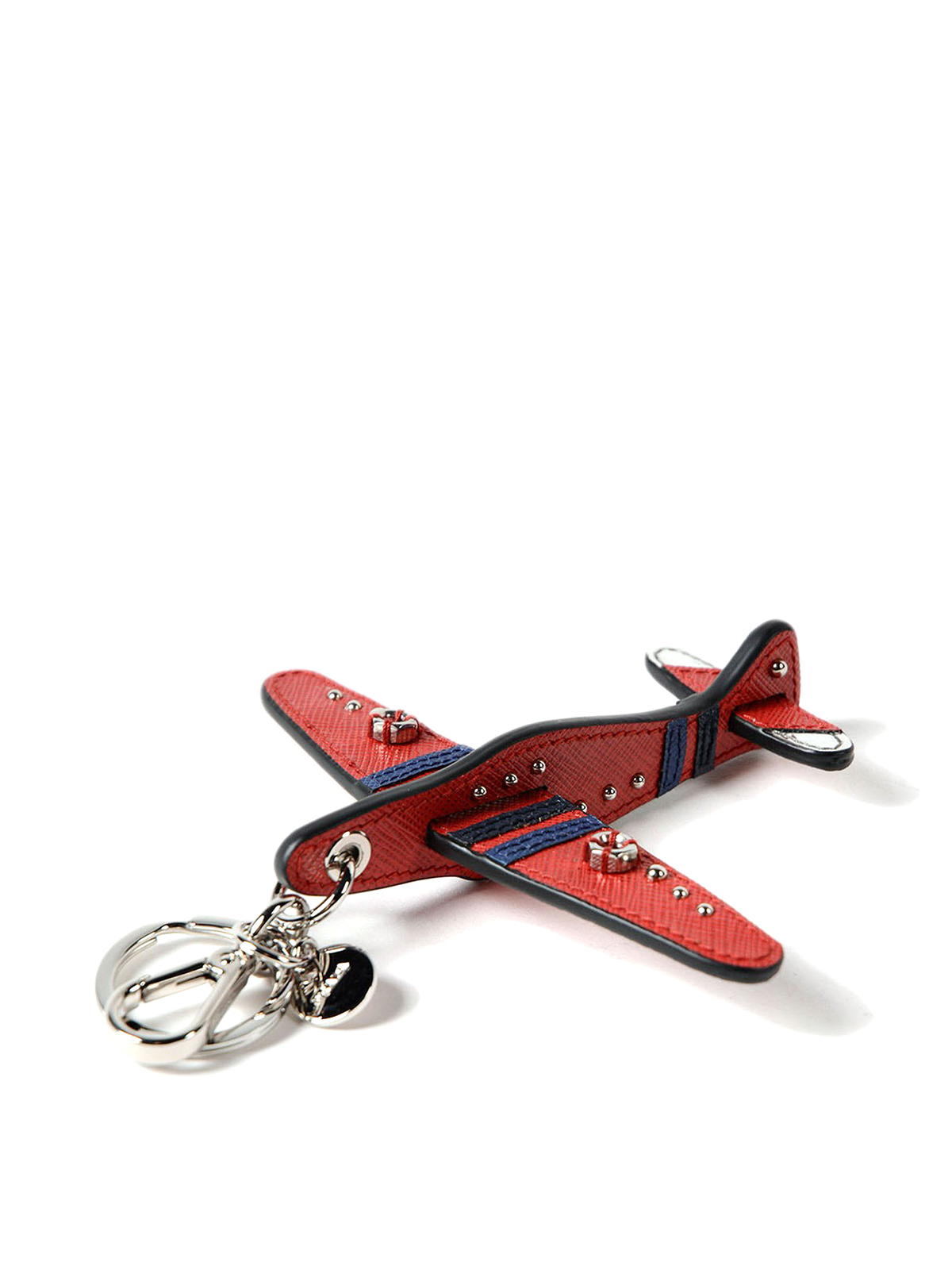 PRADA TRICK ORSETTO ビアンコ White Teddy bag charm with metal ring | PRADA
