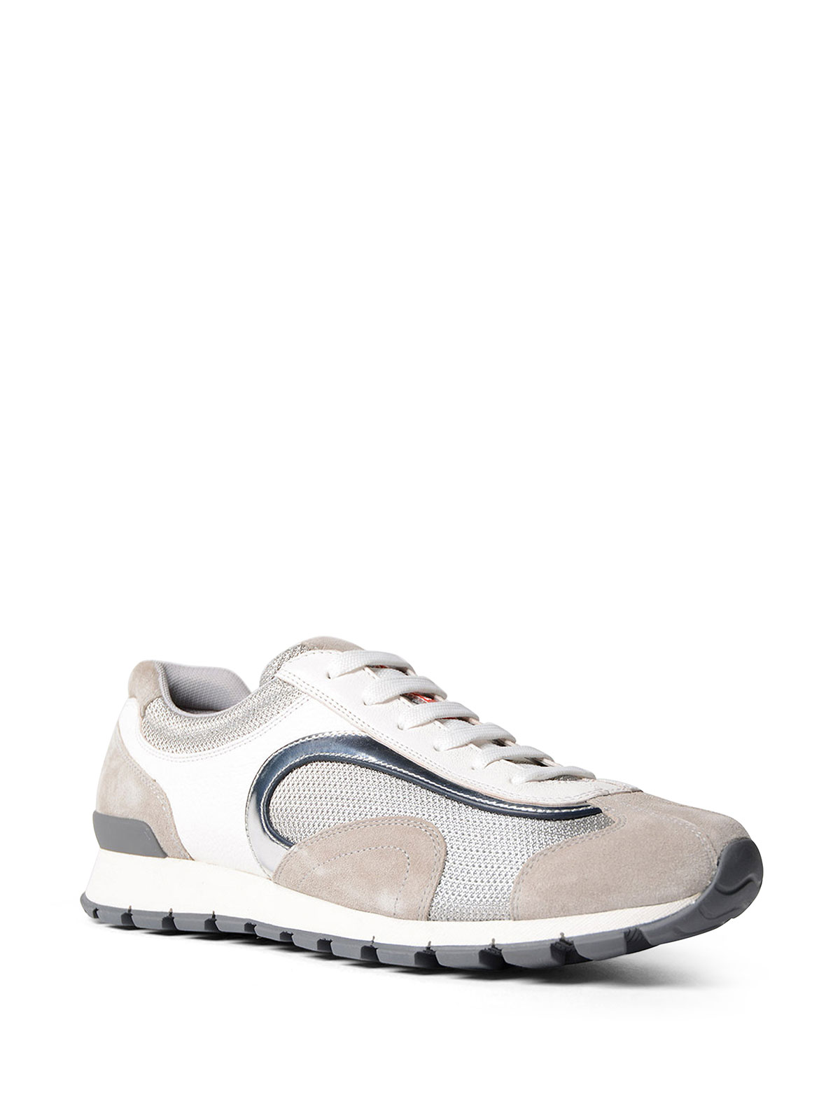 Prada Linea Rossa Nylon and leather sneakers - White|4E3080O15J36