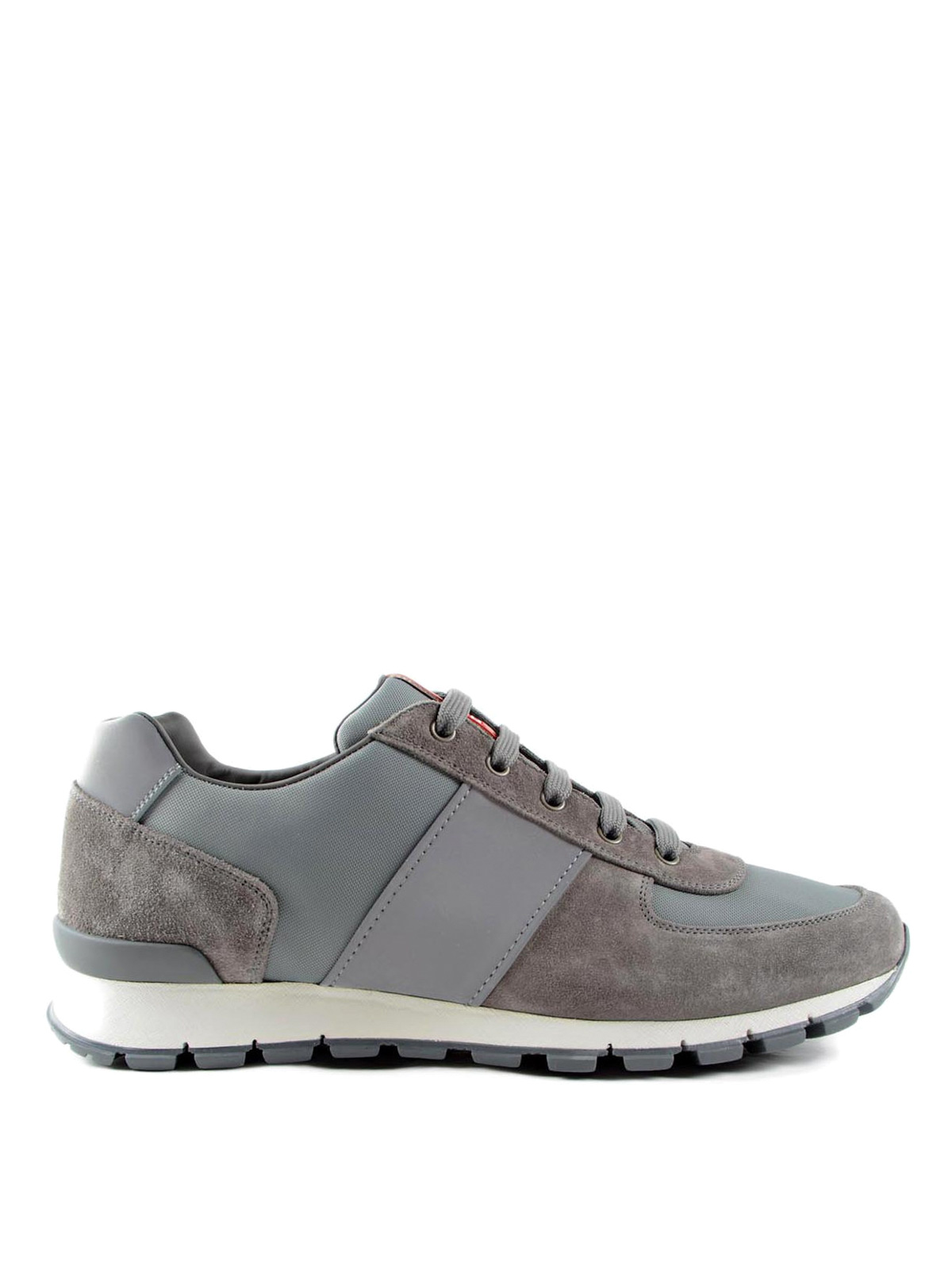 Prada Linea Rossa Suede and high tech fabric sneakers|4E27183ANY73E