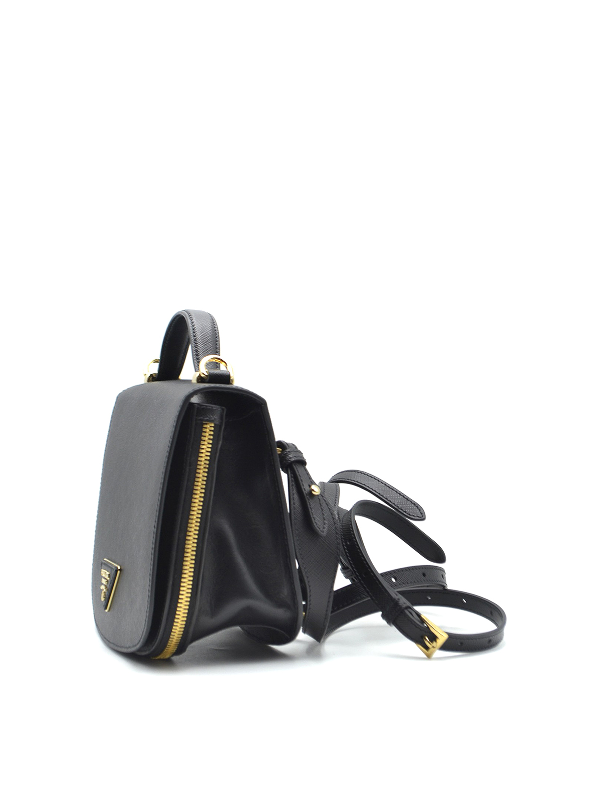 Prada Odette Leather Backpack in Black