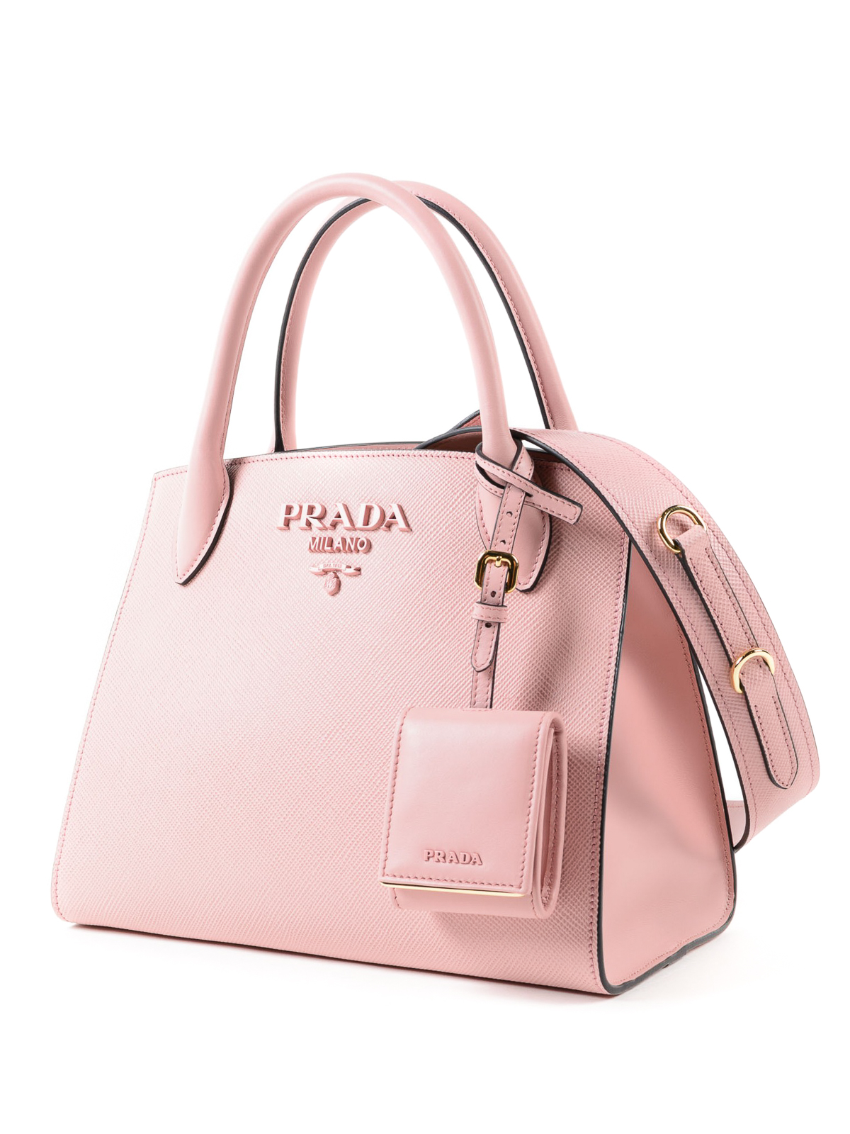 Cross body bags Prada - Monochrome pink saffiano bag - 1BA1562ERX924