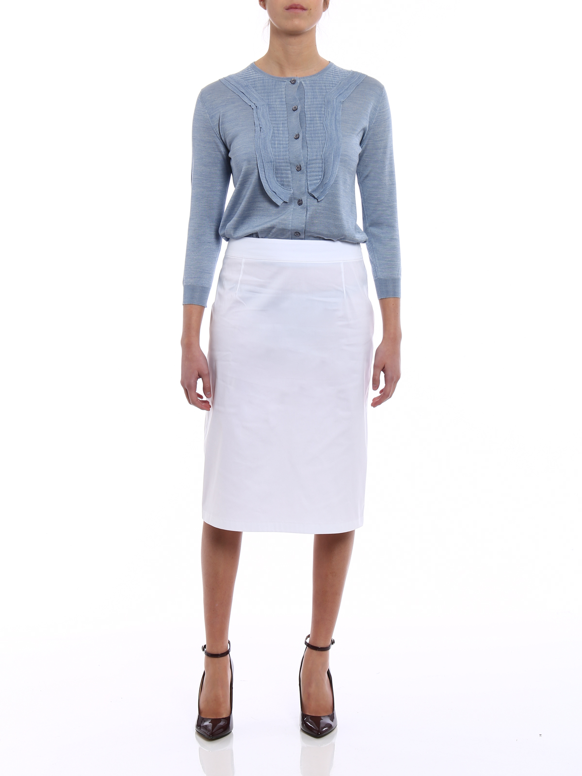 【日本入手困難】プラダ Pleated poplin skirt スカート 33