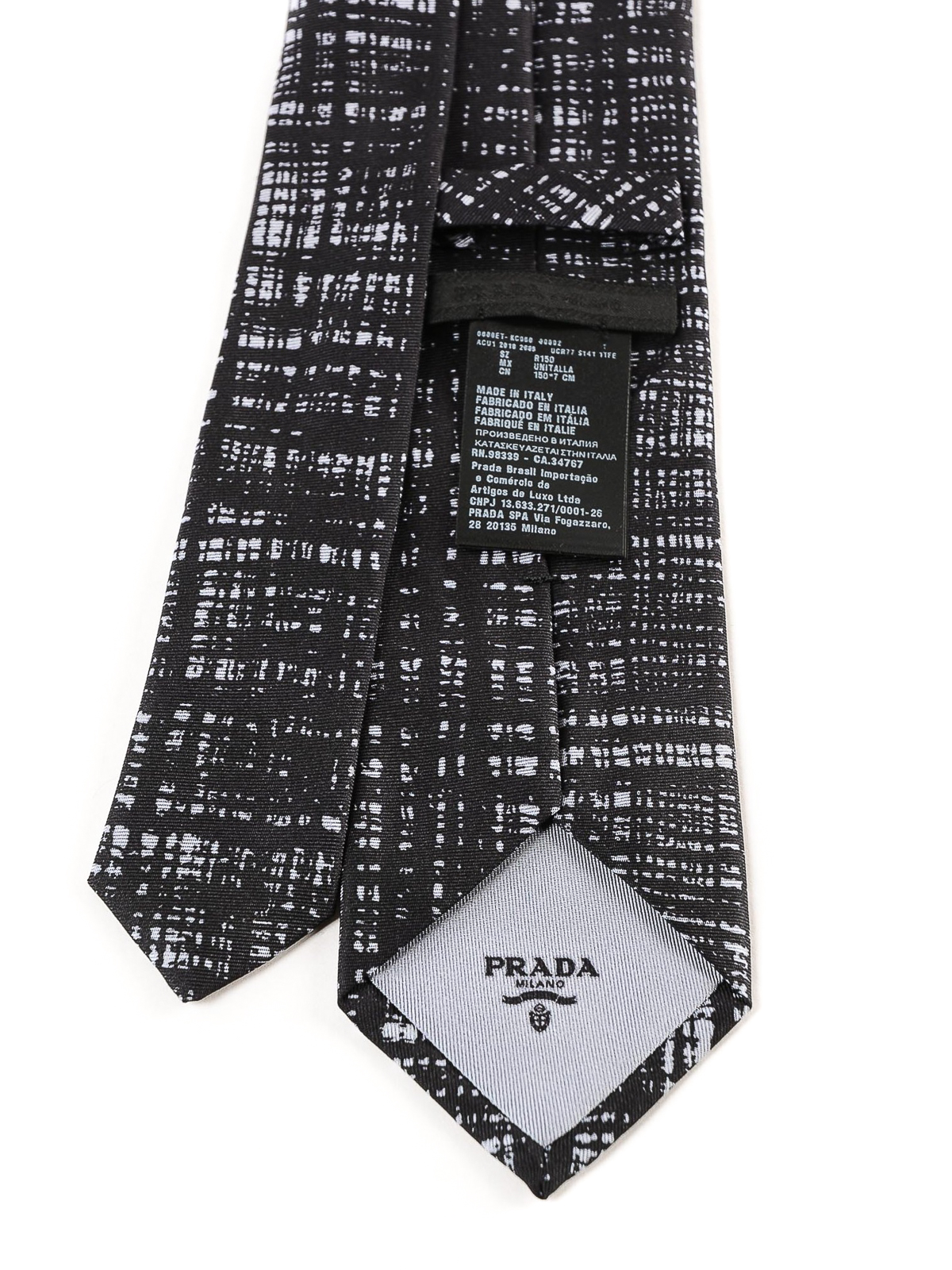 PRADA ダークグレーネクタイ Prada ネクタイ - ダークグレー - メンズ | UCR771TFE170
