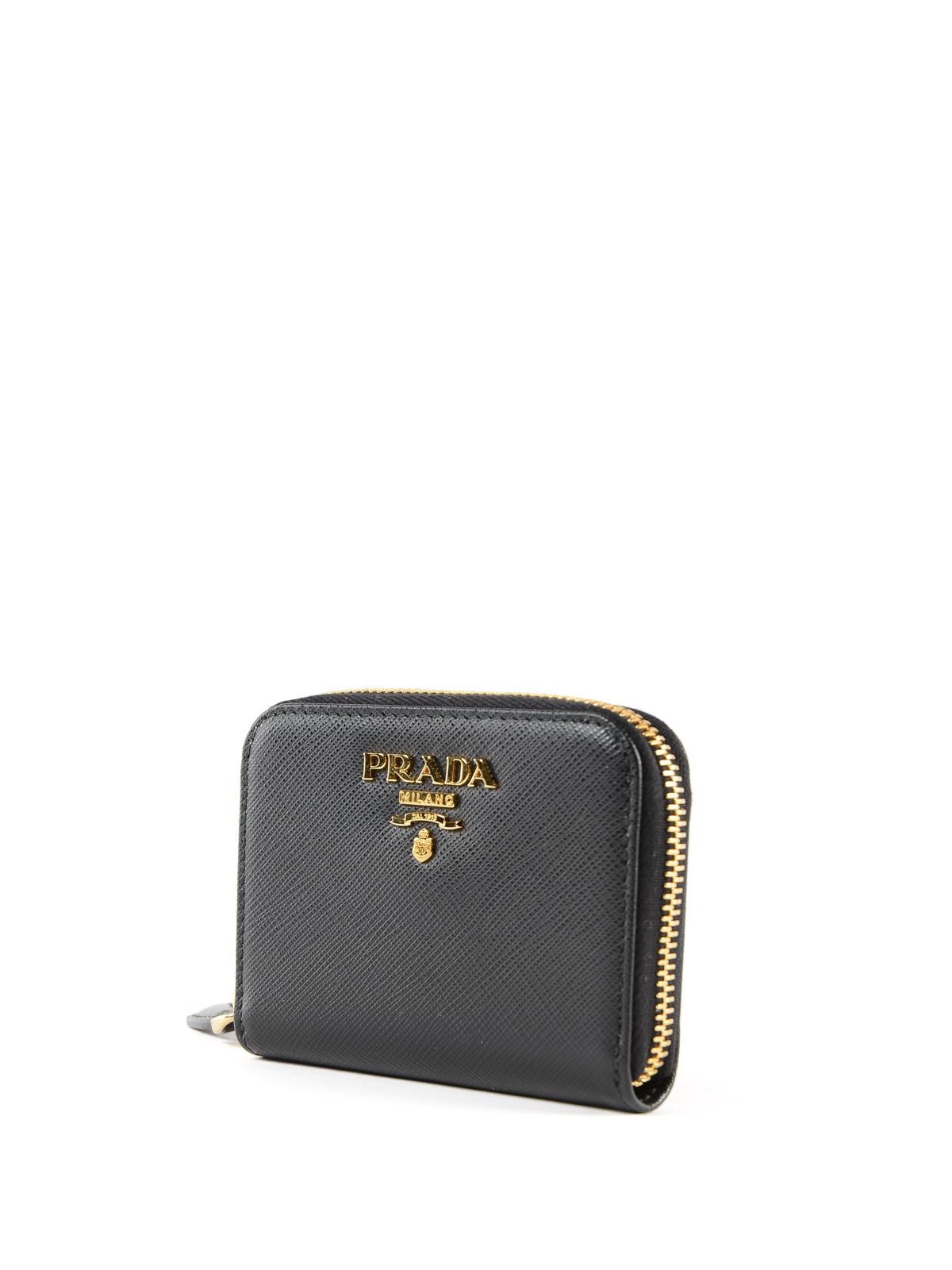 Wallets & purses Prada - Black Saffiano leather coin purse - 1MM268QWA002