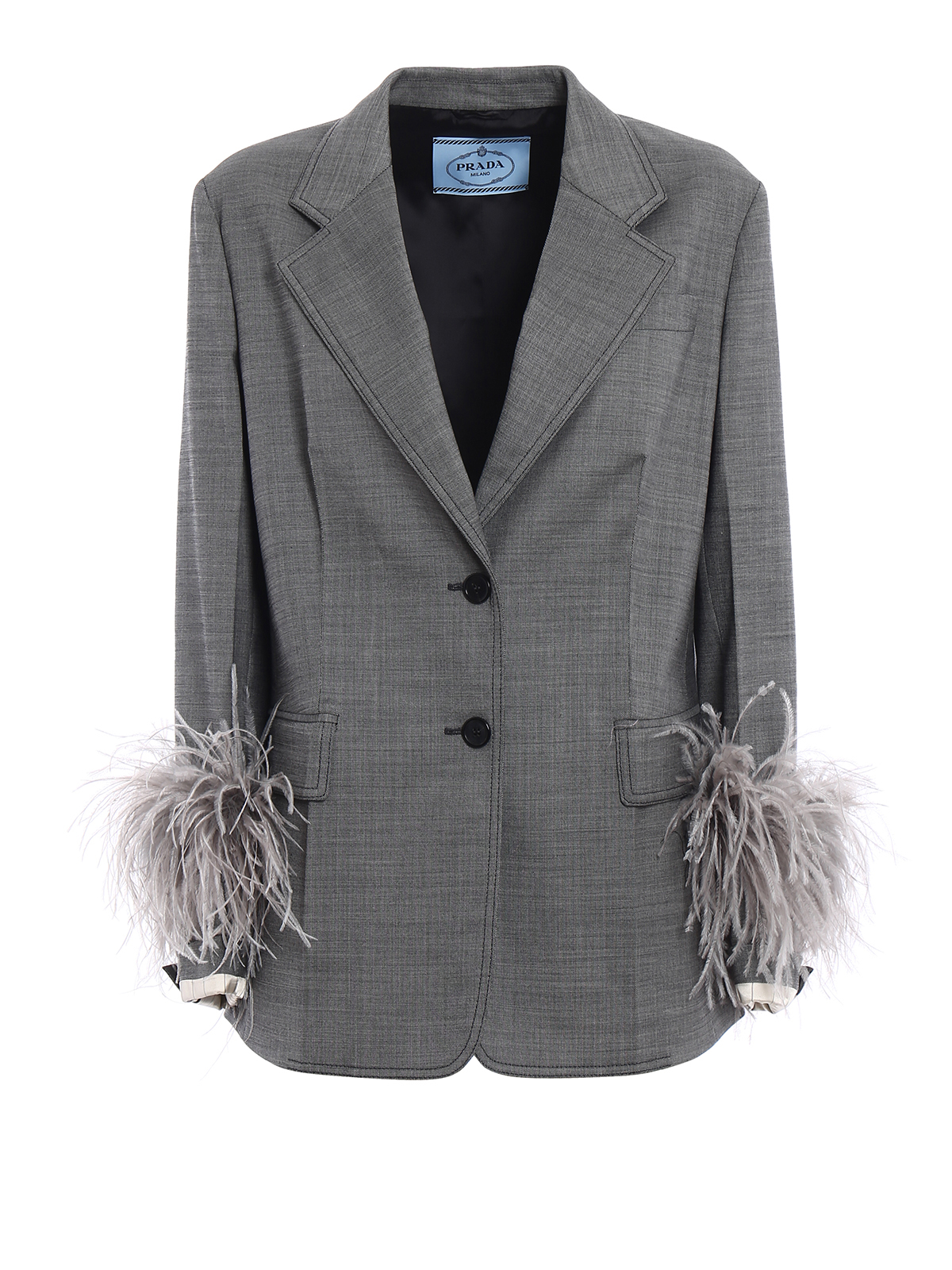 PRADA グレー テーラードジャケット Prada テーラードジャケット - グレー|P595FP1P7QKRI