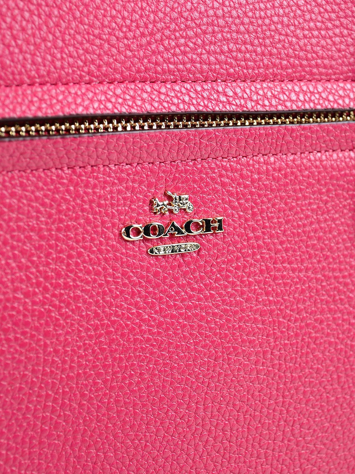 Coach Hot Pink Pebble Leather Crossbody Bag