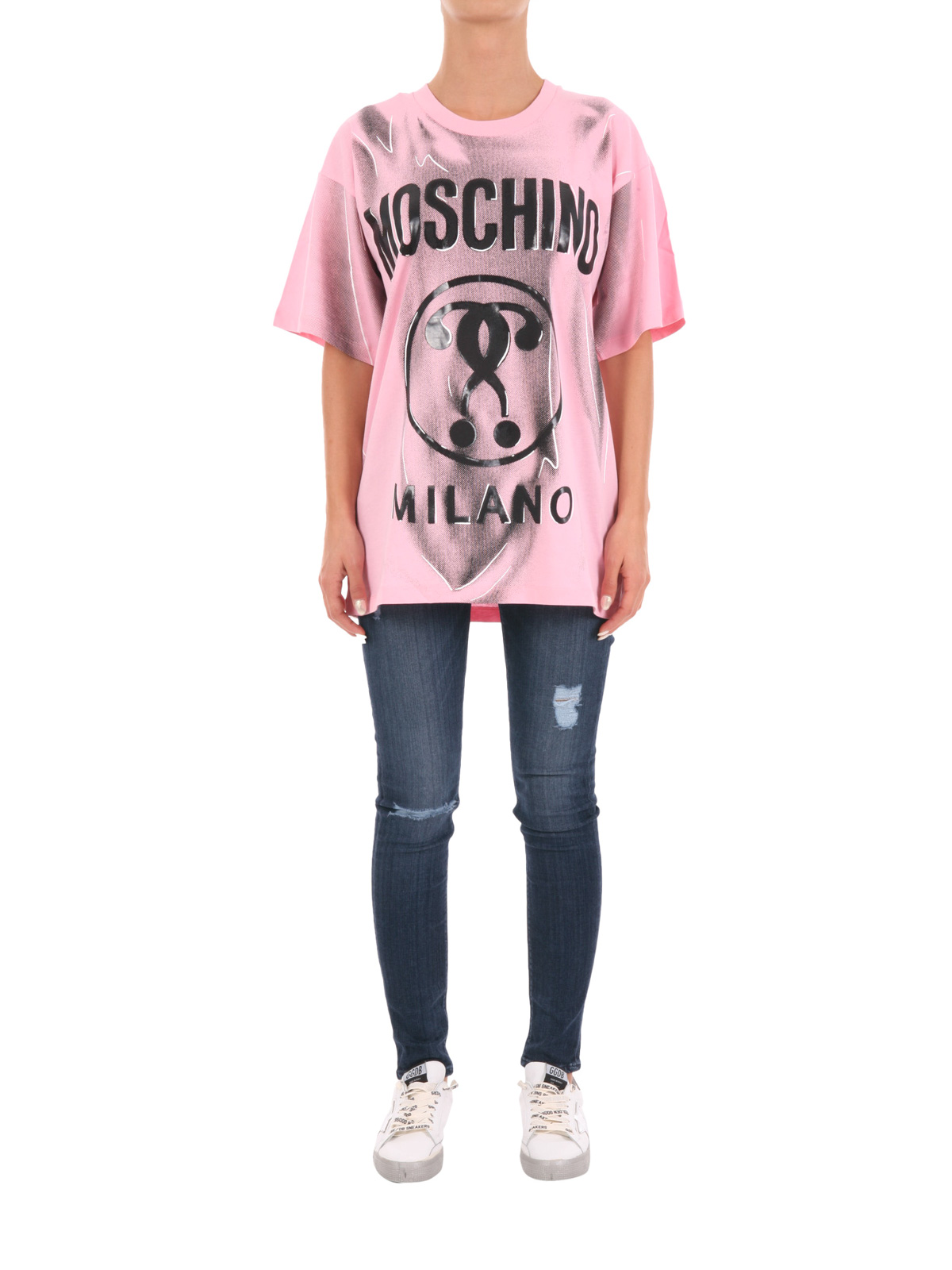 【海外 正規品】 MOSCHINO コットンオーバーT トップス