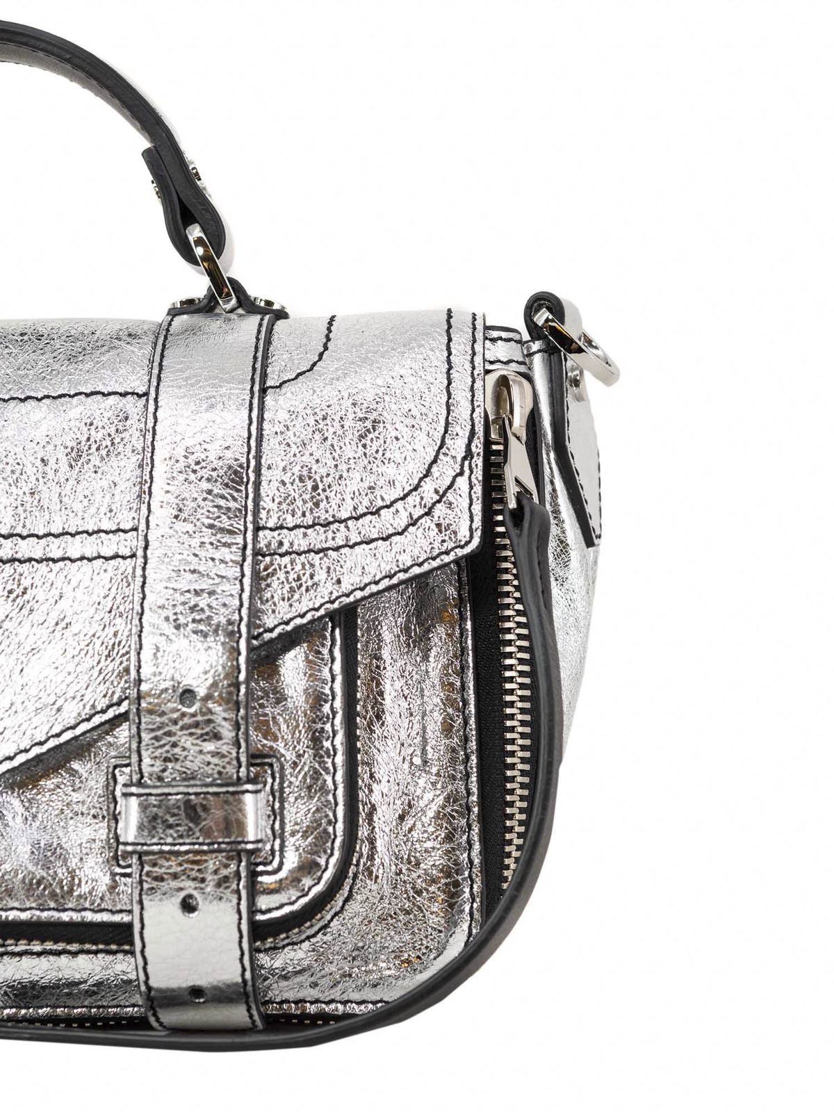 PS 1 Tiny Leather Crossbody Bag in White - Proenza Schouler