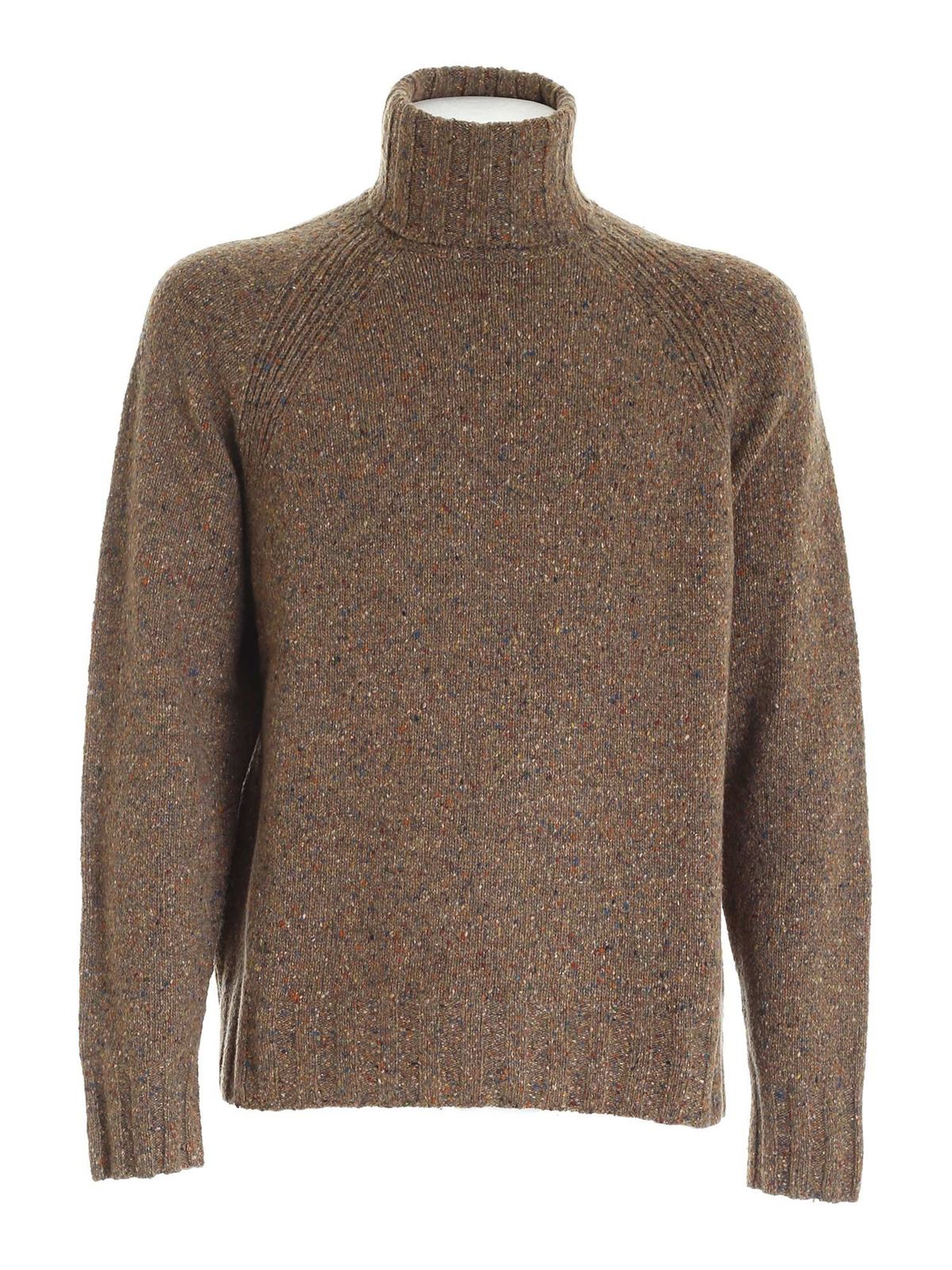 Turtlenecks & Polo necks Ps by Paul Smith - Speckle turtleneck in brown ...