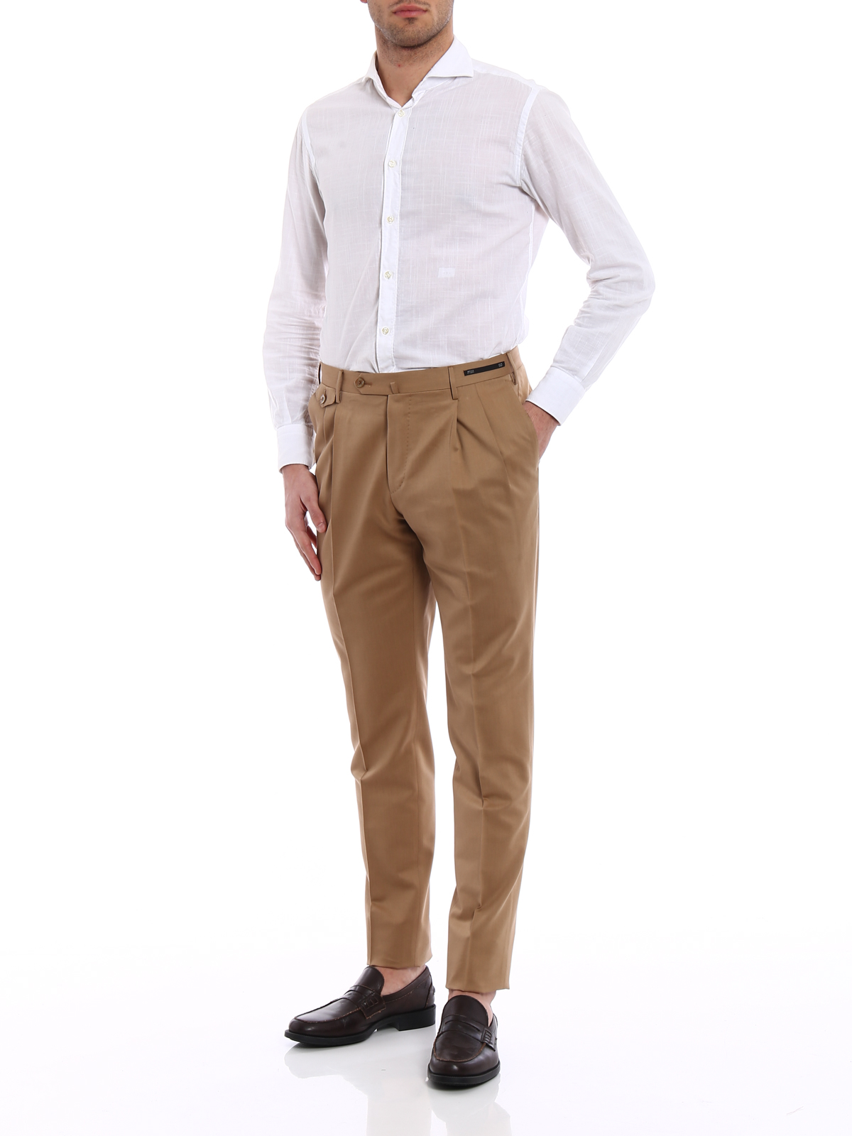 Tailored & Formal trousers Pt Torino - Gentleman fit wool blend