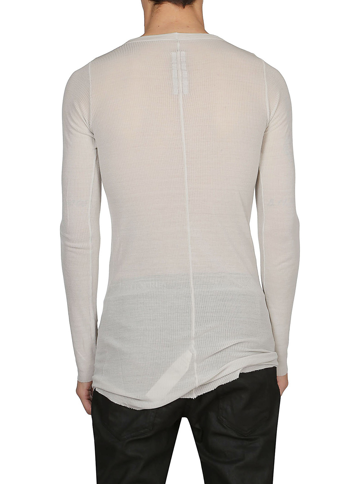 【RICK OWENS】Long T-shirt コットン ロング Tシャツ Rick Owens Splintered Peter T-Shirt in Black | SVD