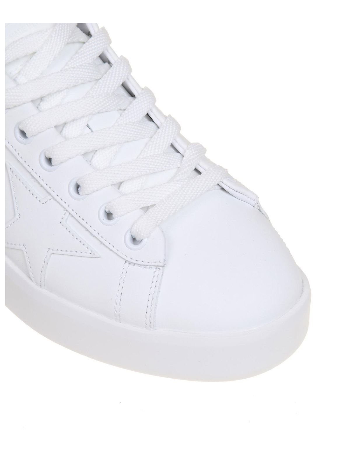 Shop Golden Goose Pure Star Sneakers In White In Blanco