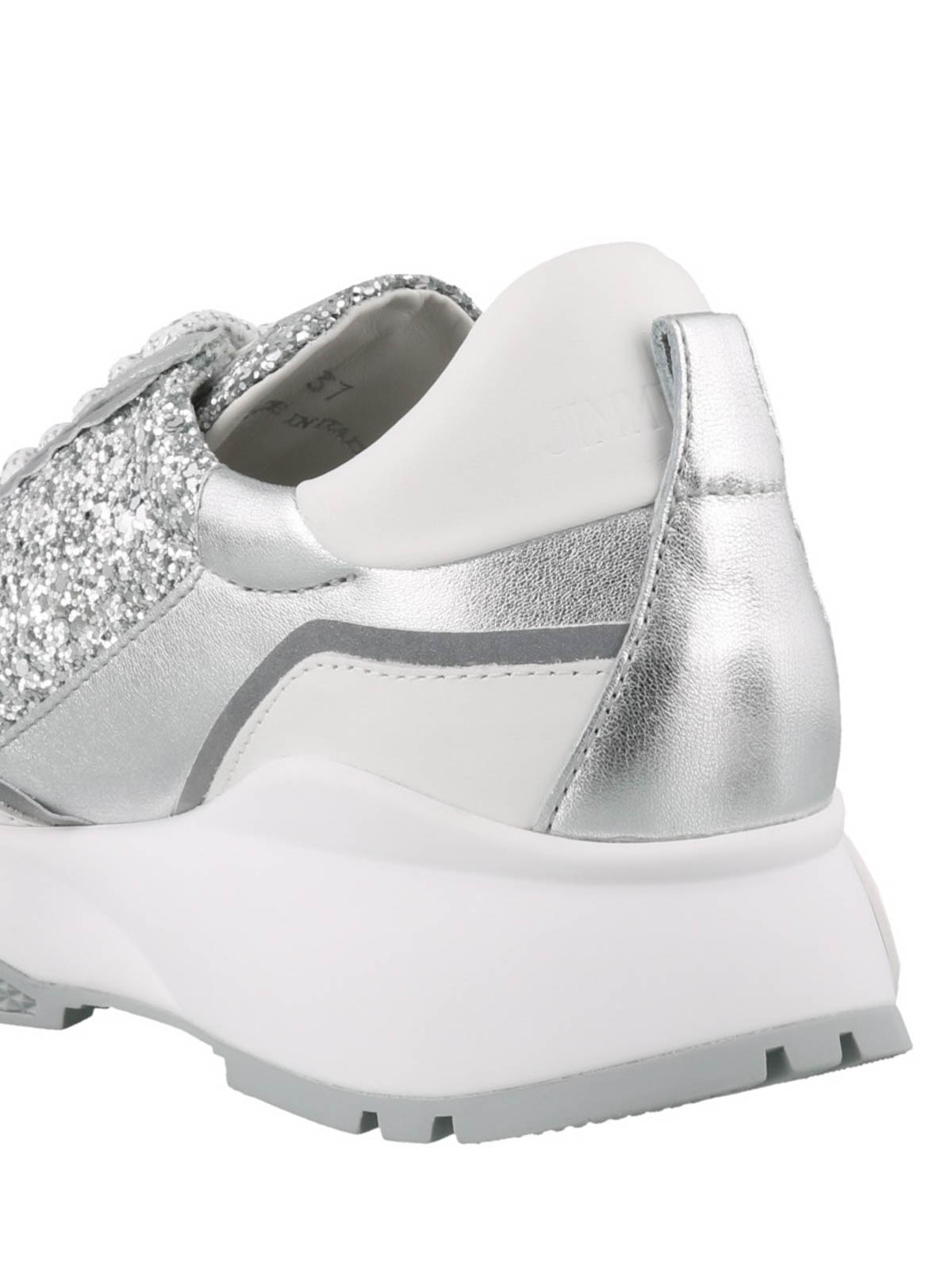 Trainers Jimmy Choo - Raine glitter sneakers - RAINECGCSILVERMIX