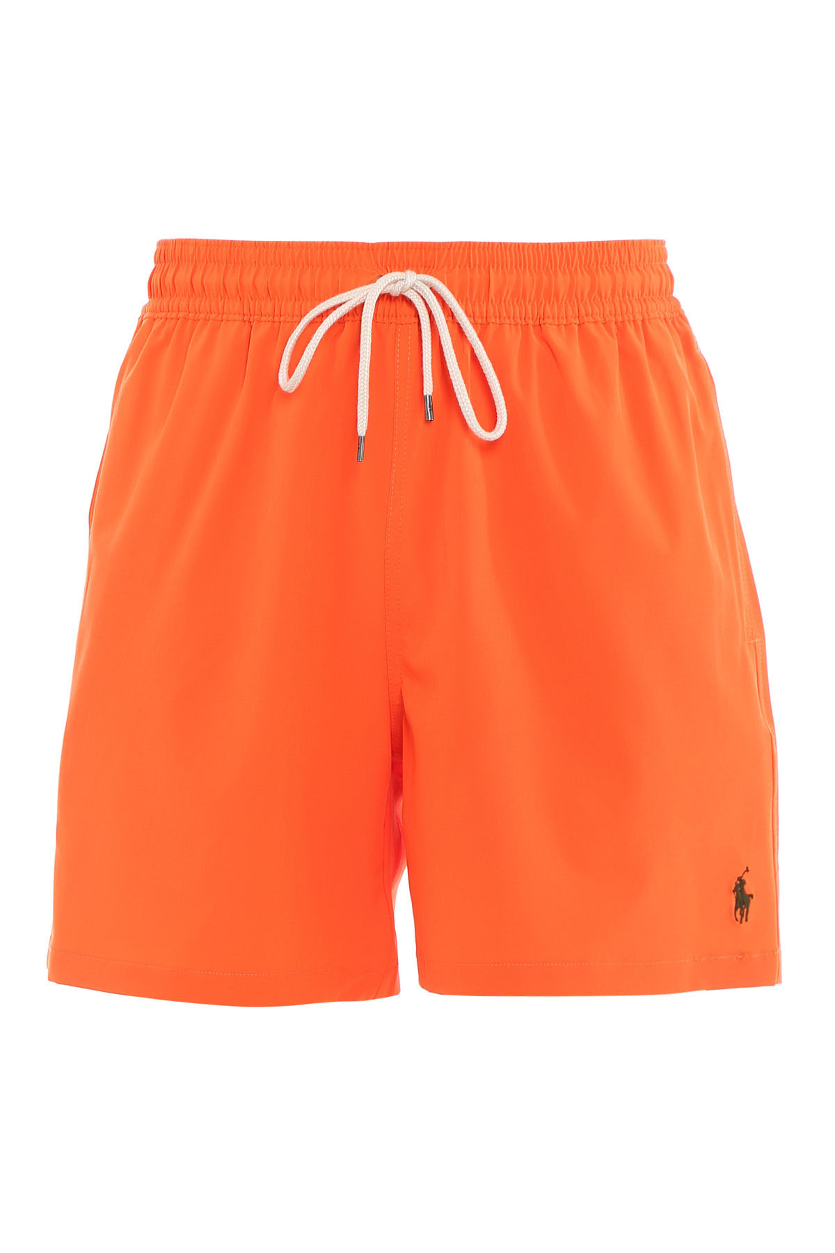 Shop Polo Ralph Lauren Embroidered Swim Short In Orange