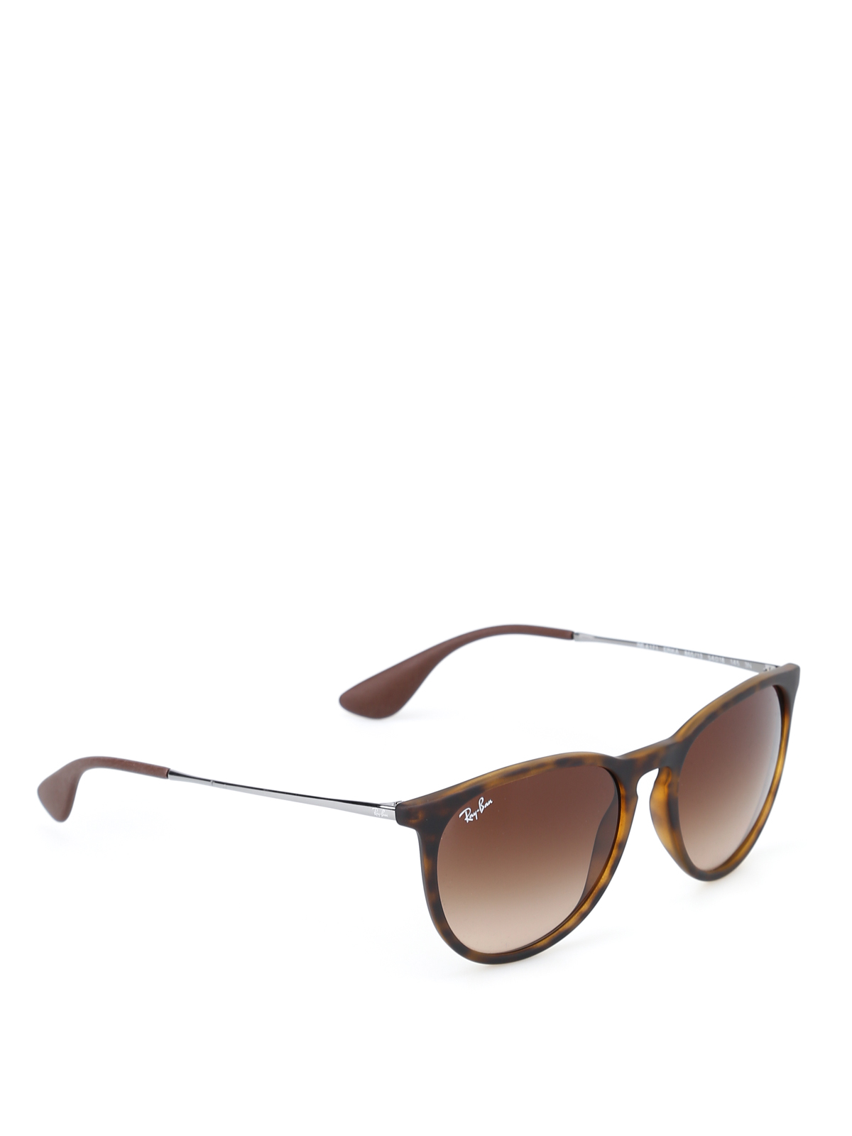 Shop Ray Ban Erika Satinized Tortoise Sunglasses In Brown