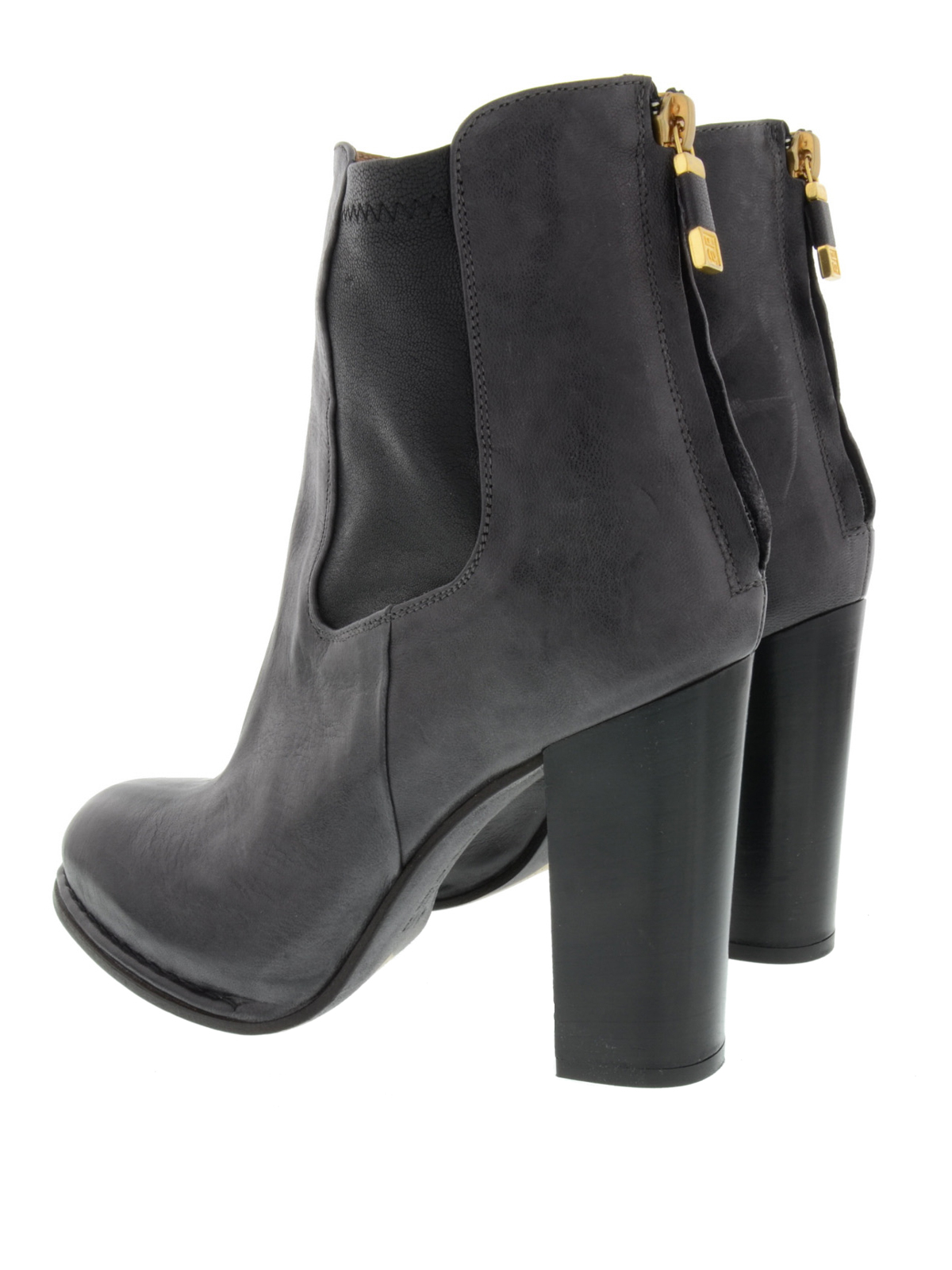 boots Alberto Fermani Rear zip leather ankle boots - REB004NERO