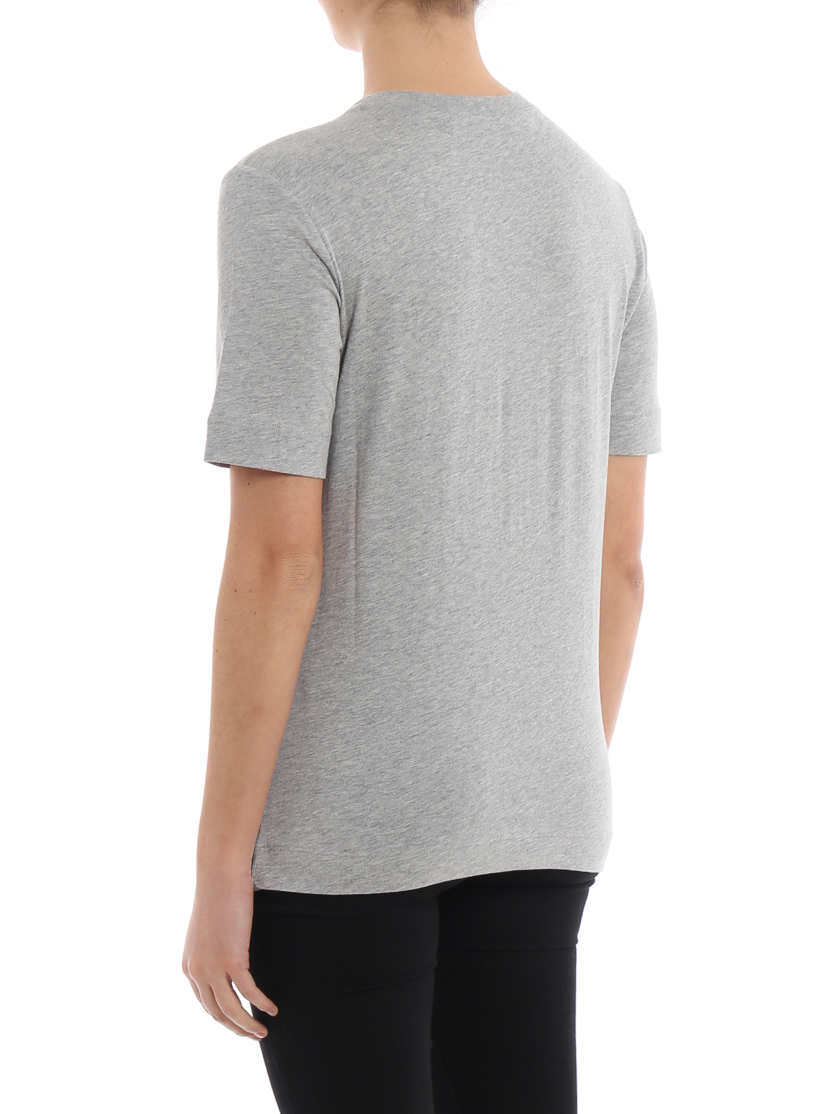 T-shirts Love Moschino - Red heart embellished T-shirt  