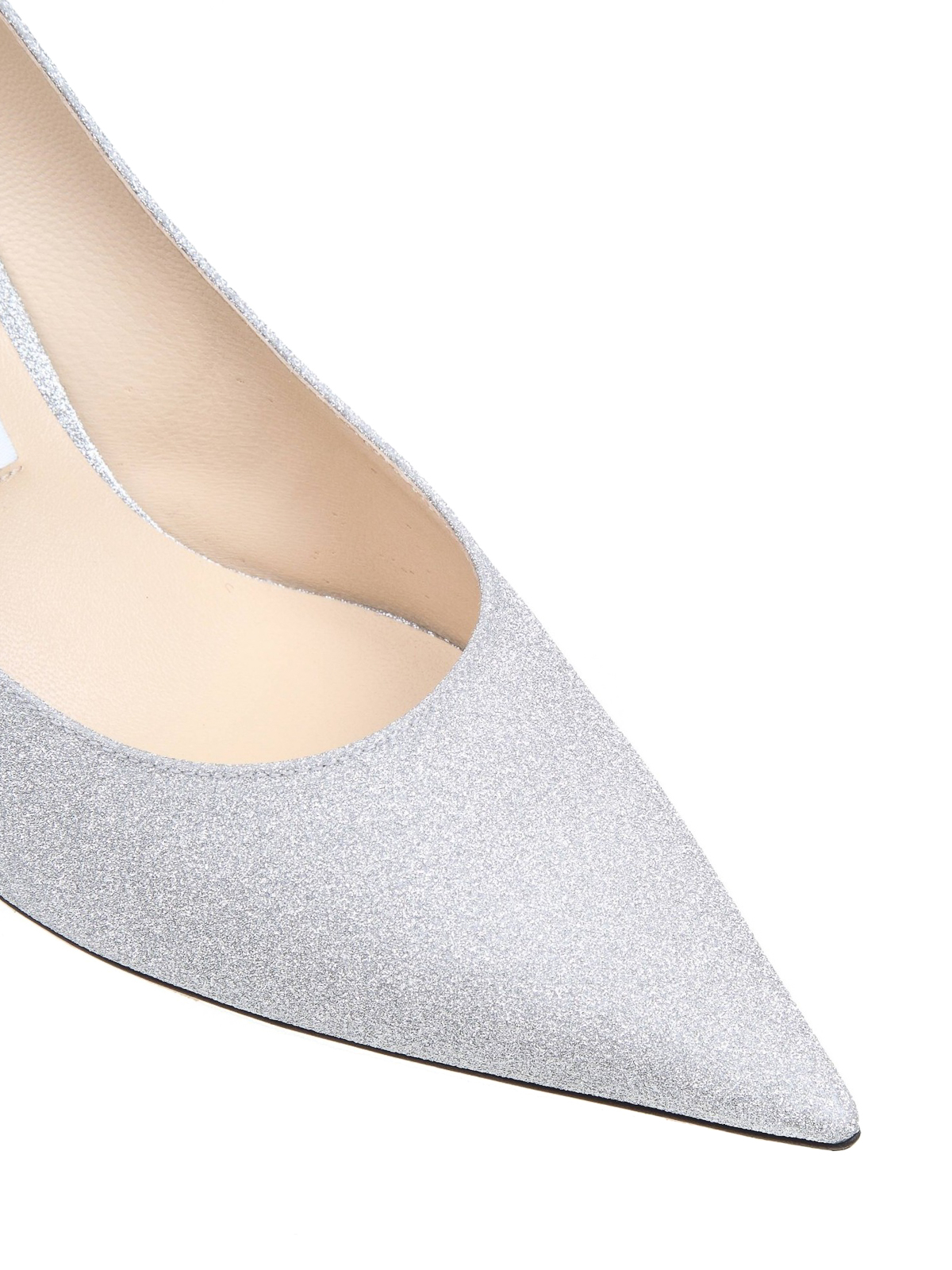 Jimmy Choo Rene 65 glitter court shoes Silver Women RENE65XGC