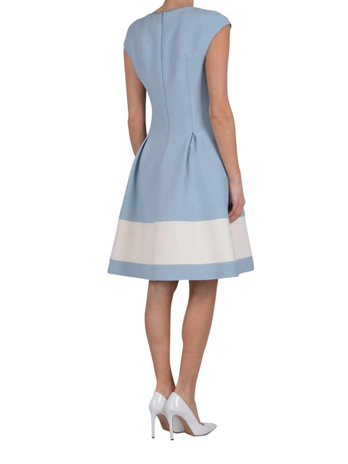 Fendi Retr wool and silk dress - Light Blue|FD889646RF092X