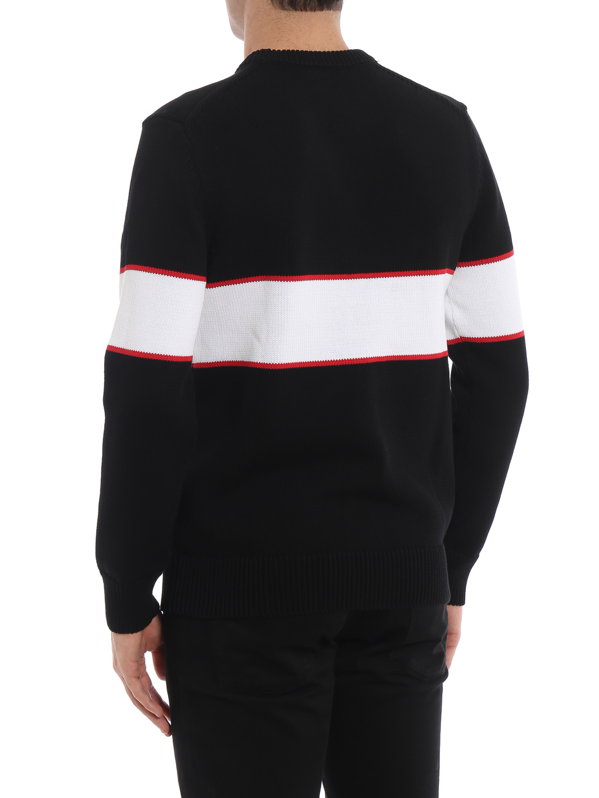 Buitenboordmotor verkoudheid Literatuur Crew necks Givenchy - Reverse logo intarsia cotton sweater - BM9063401M001