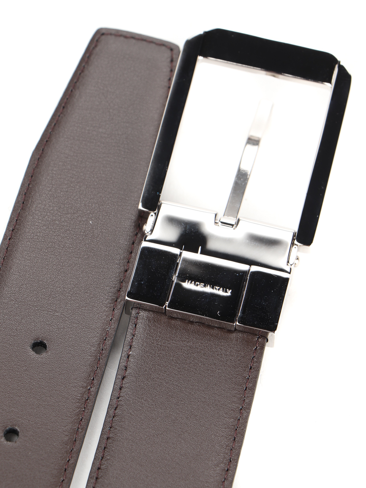 Anderson's 3cm Black and Dark-Brown Reversible Leather Belt - Men - Black Belts