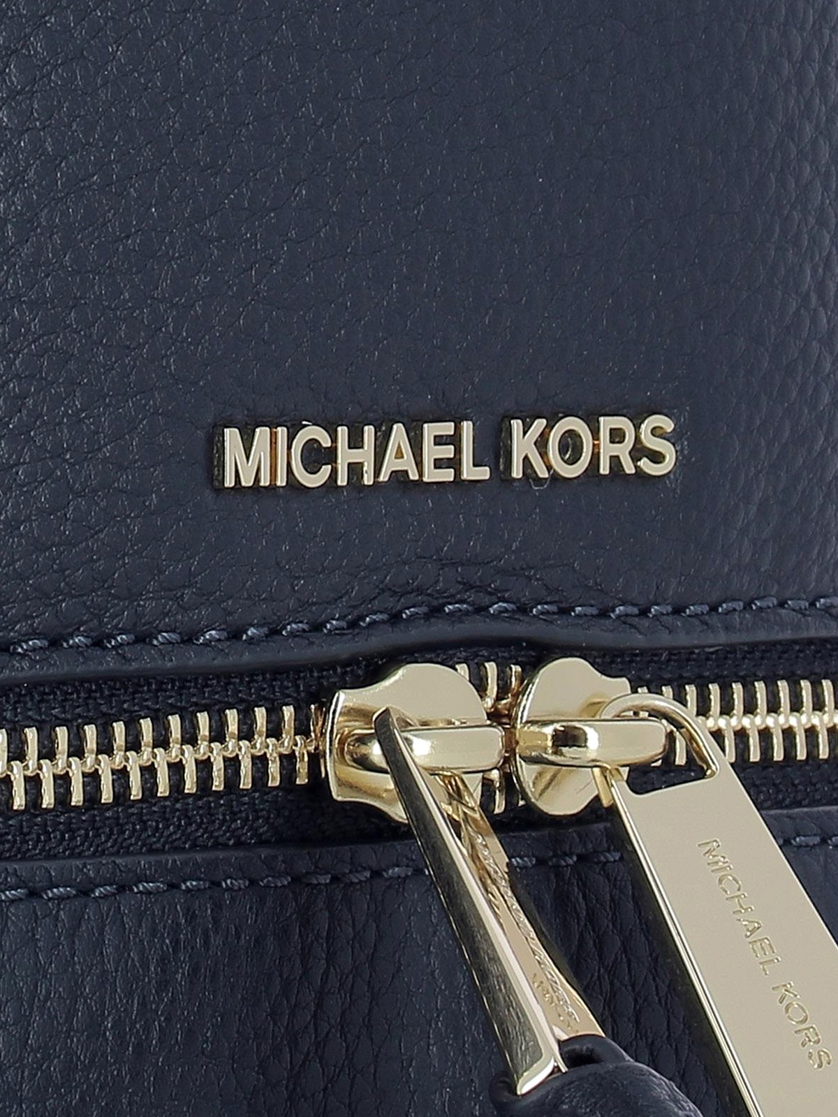 Michael Kors Blue Leather Rhea Backpack Michael Kors