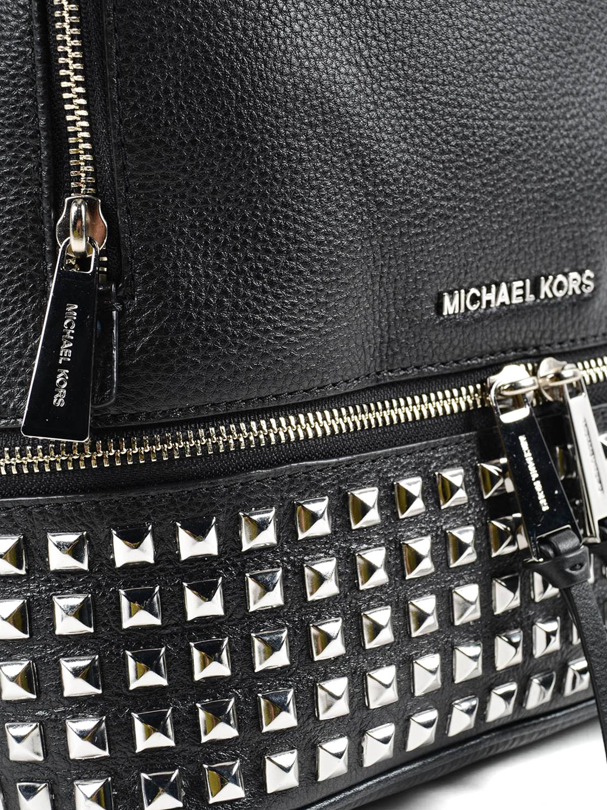 Michael Kors Rhea Zip Small Leather Backpack - Black