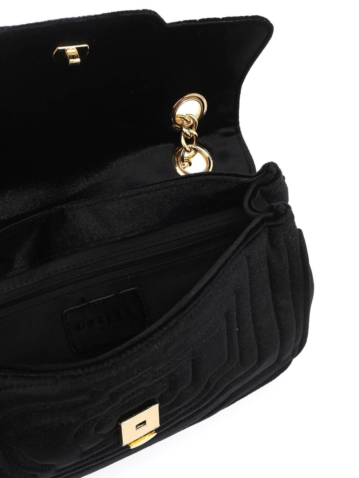 Cross body bags Gaelle Paris - Rhinestones velvet shoulder bag in