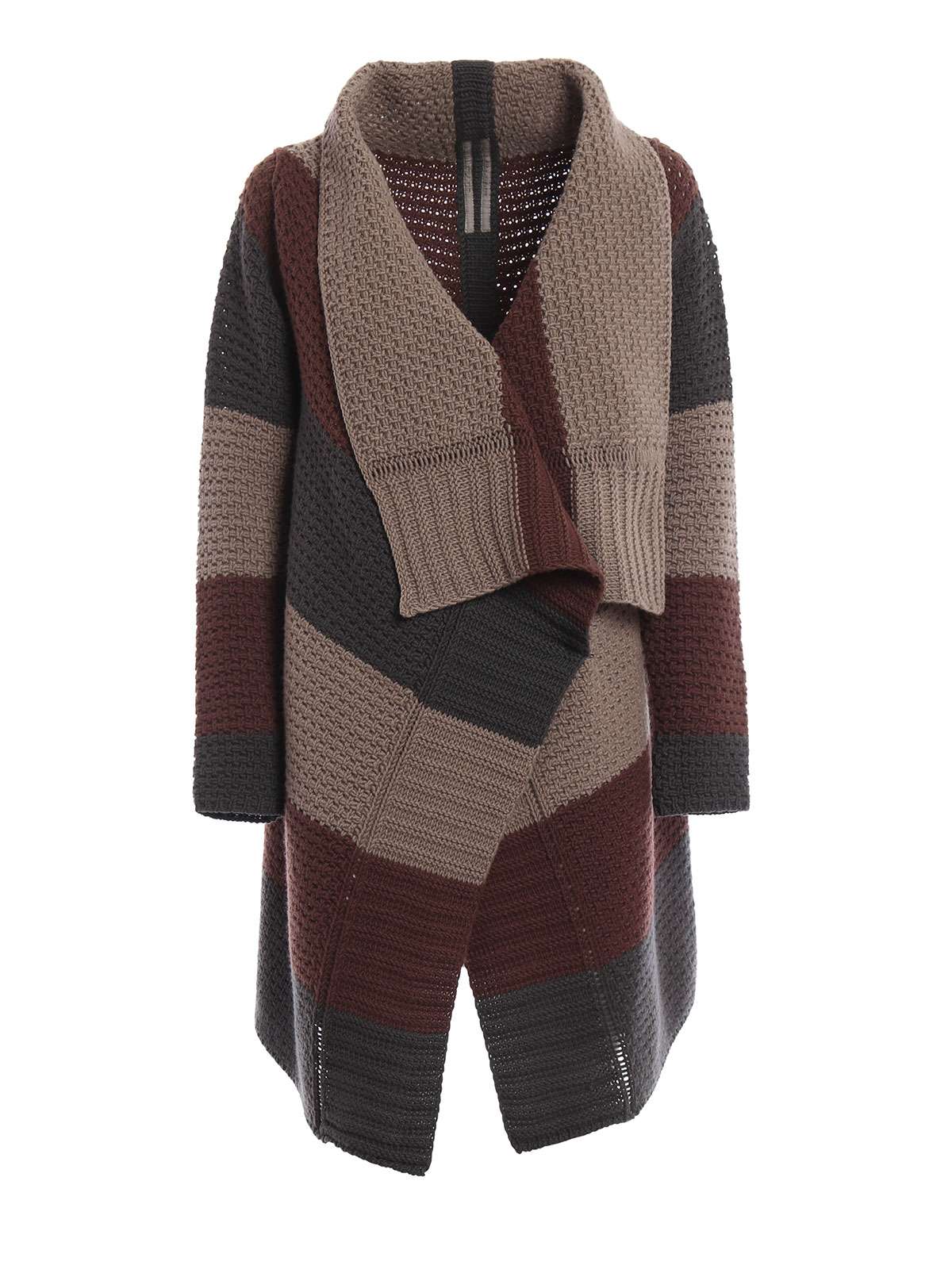 Rick Owens Tatami wool cardigan - Brown|RP16F2656HGC784334