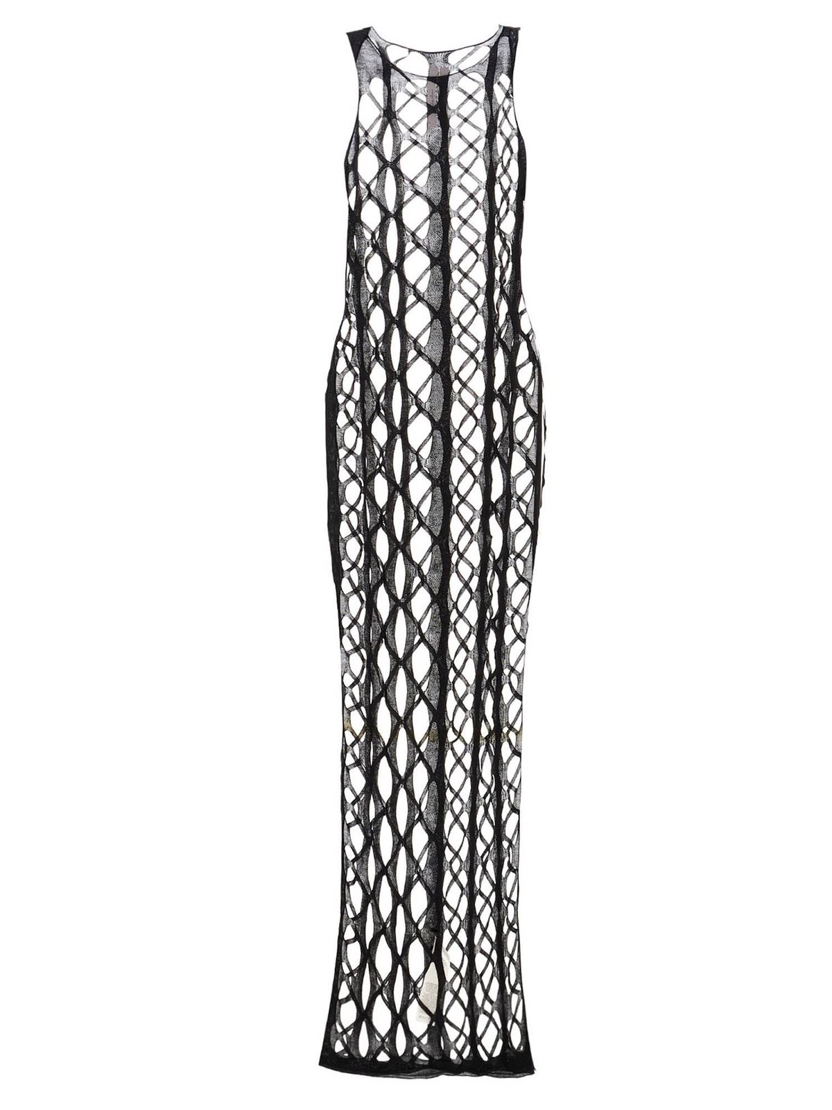 (正規店出品)RICK OWENS WOMEN RP01D2549 RC TANK DRESS BLACK Abito Racer Back Tank Dress in Black – SVRN