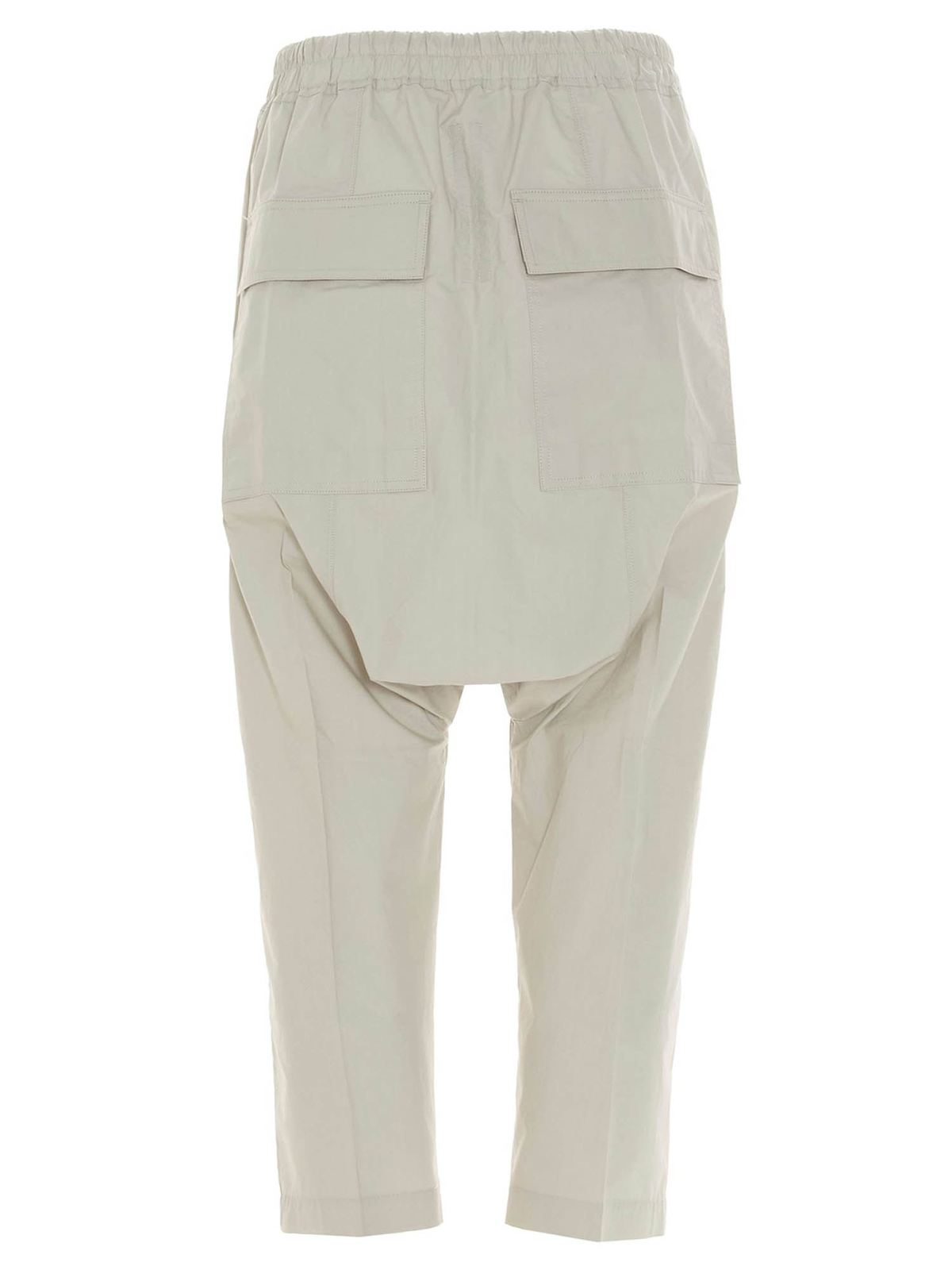 Casual trousers Rick Owens - Drawstring Cropped pants in beige