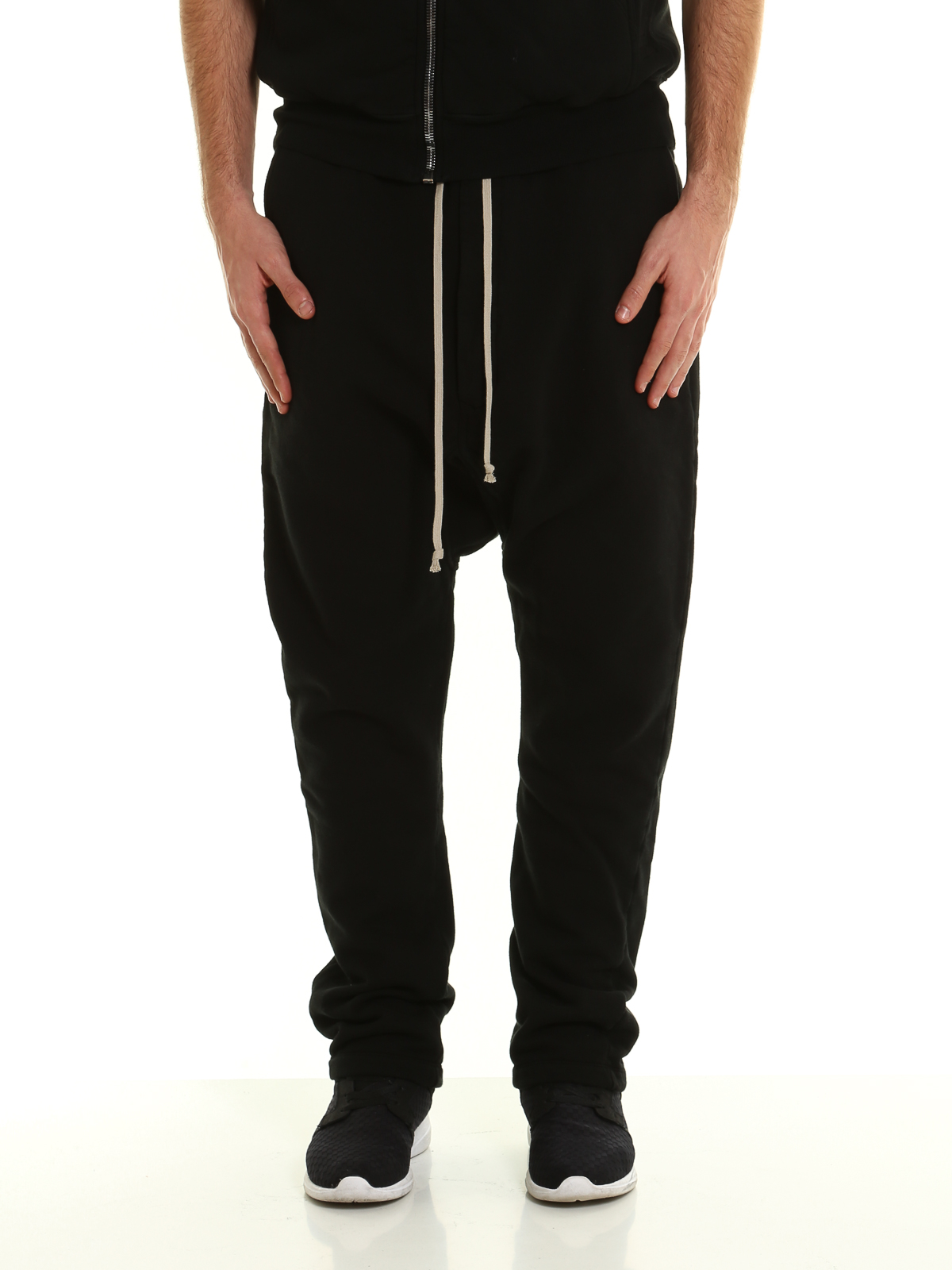 Rick Owens Drop crotch trousers Black Men DU17S5374F09