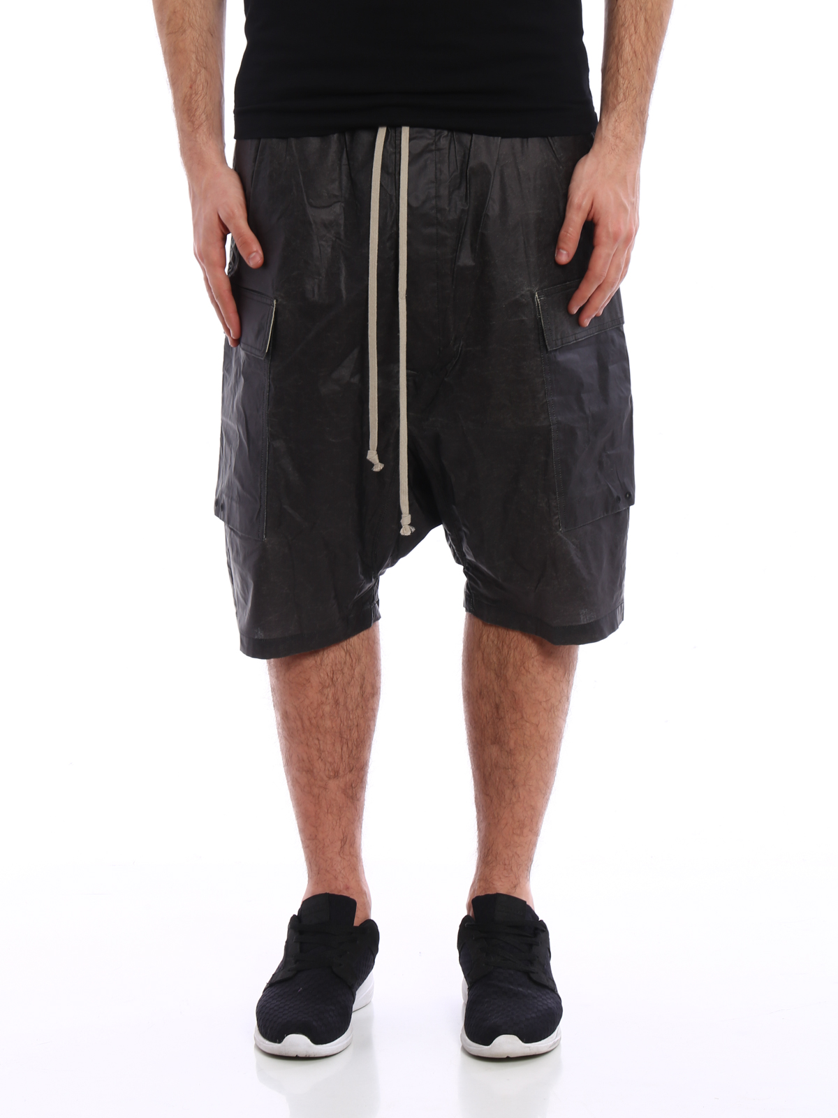 Trousers Shorts Rick Owens - Coated cotton shorts - DU17S5383MP09