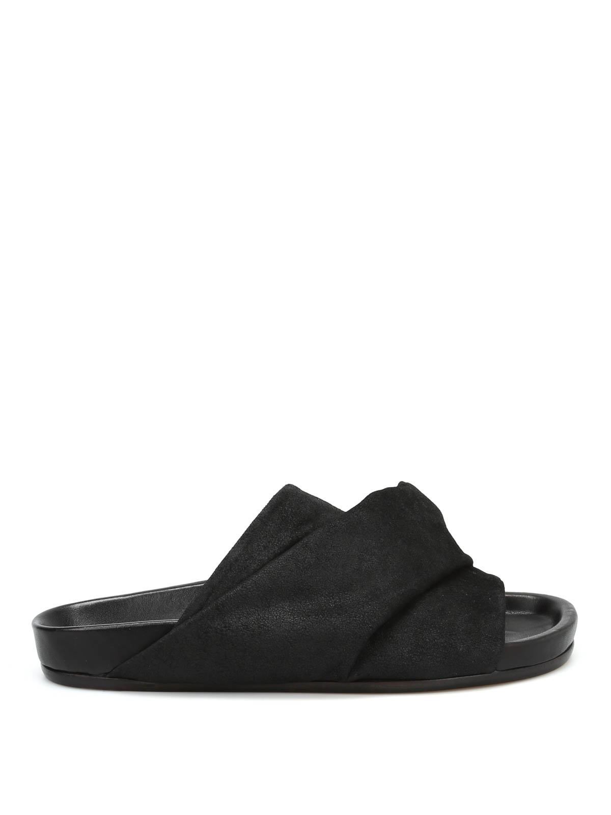 Rick Owens Mobius Granola nubuk slide sandals | RU17S3838LB09